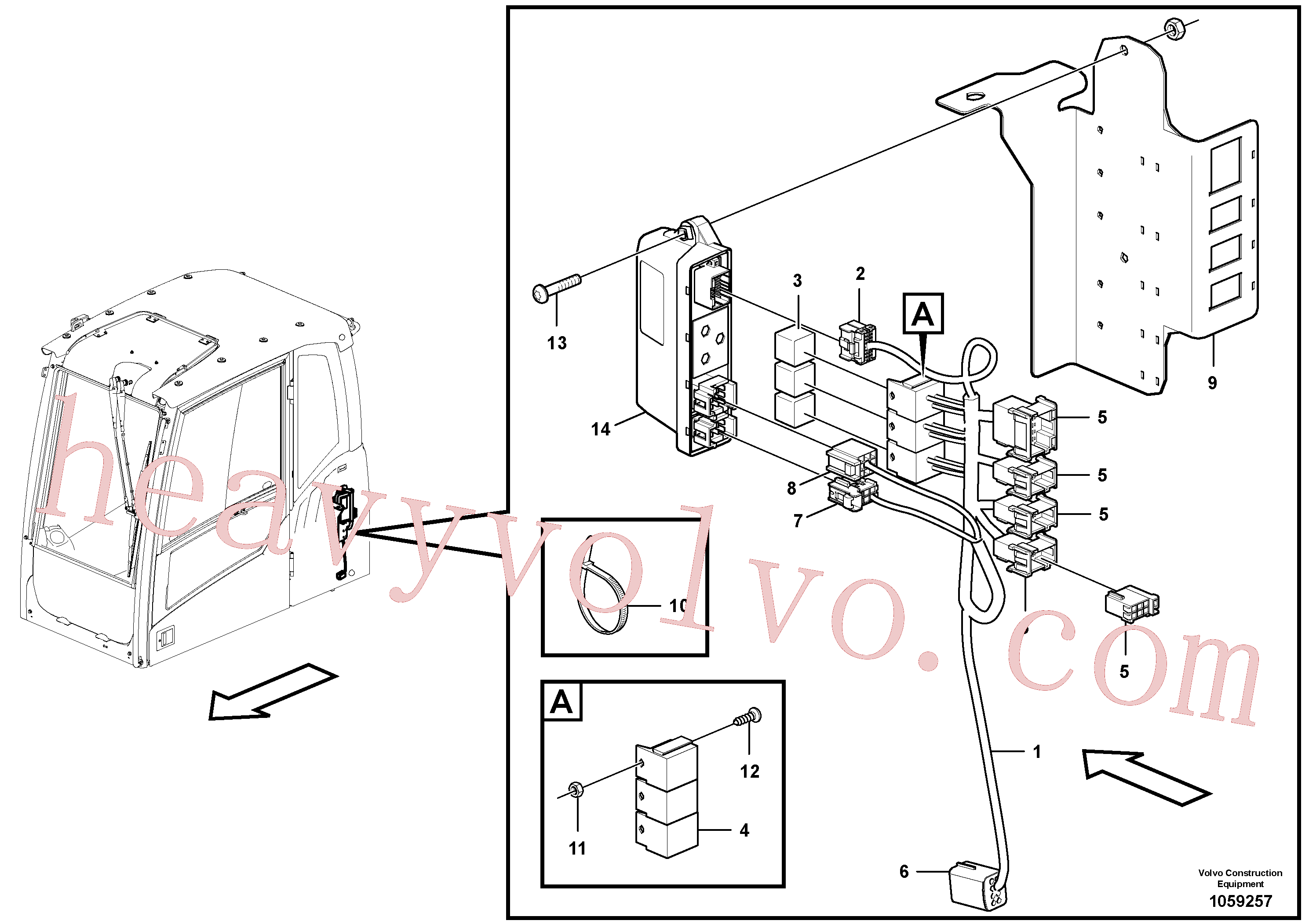 VOE969423 for Volvo Cable harness, rototilt(1059257 assembly)