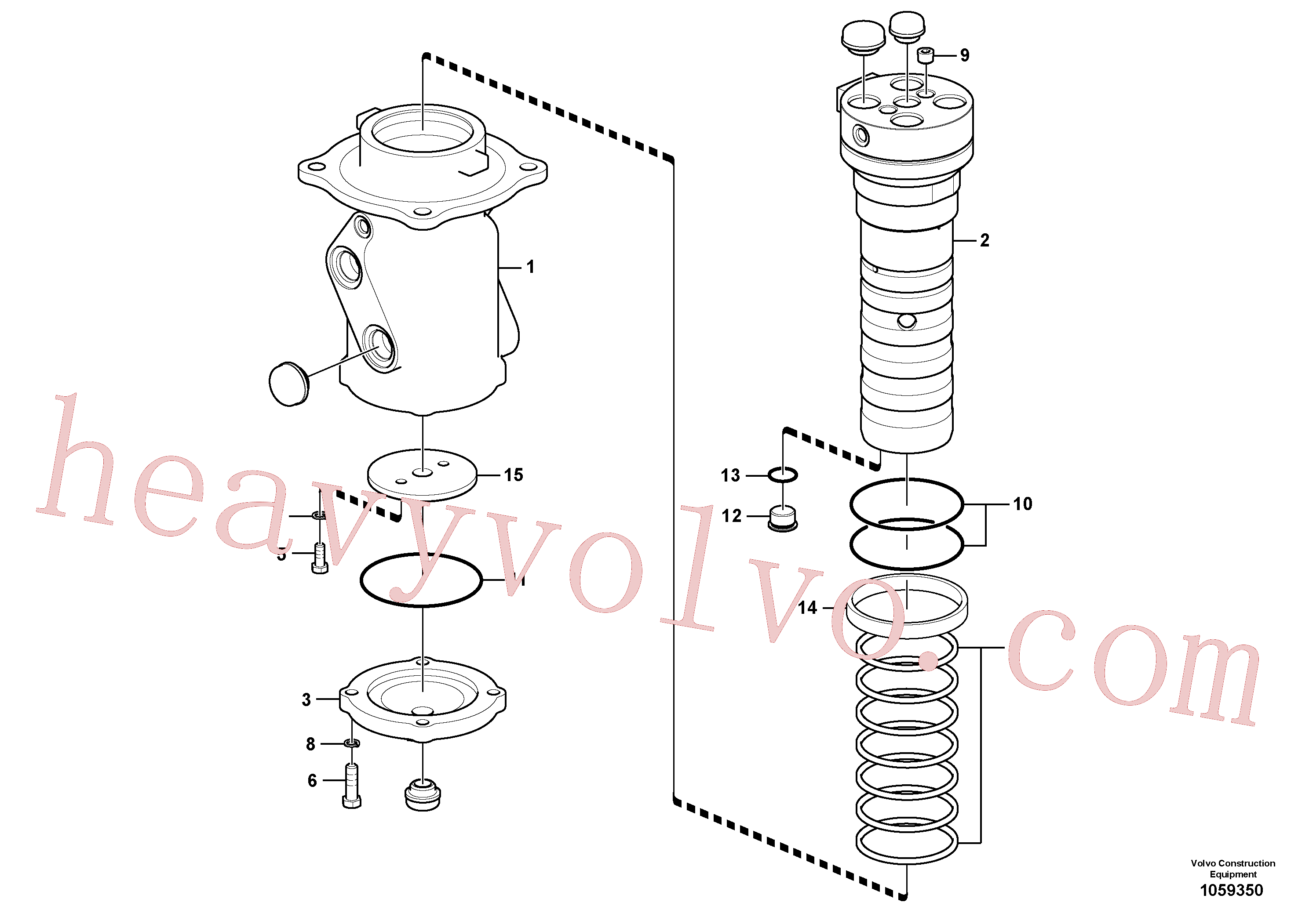 VOE14535762 for Volvo Turning joint(1059350 assembly)