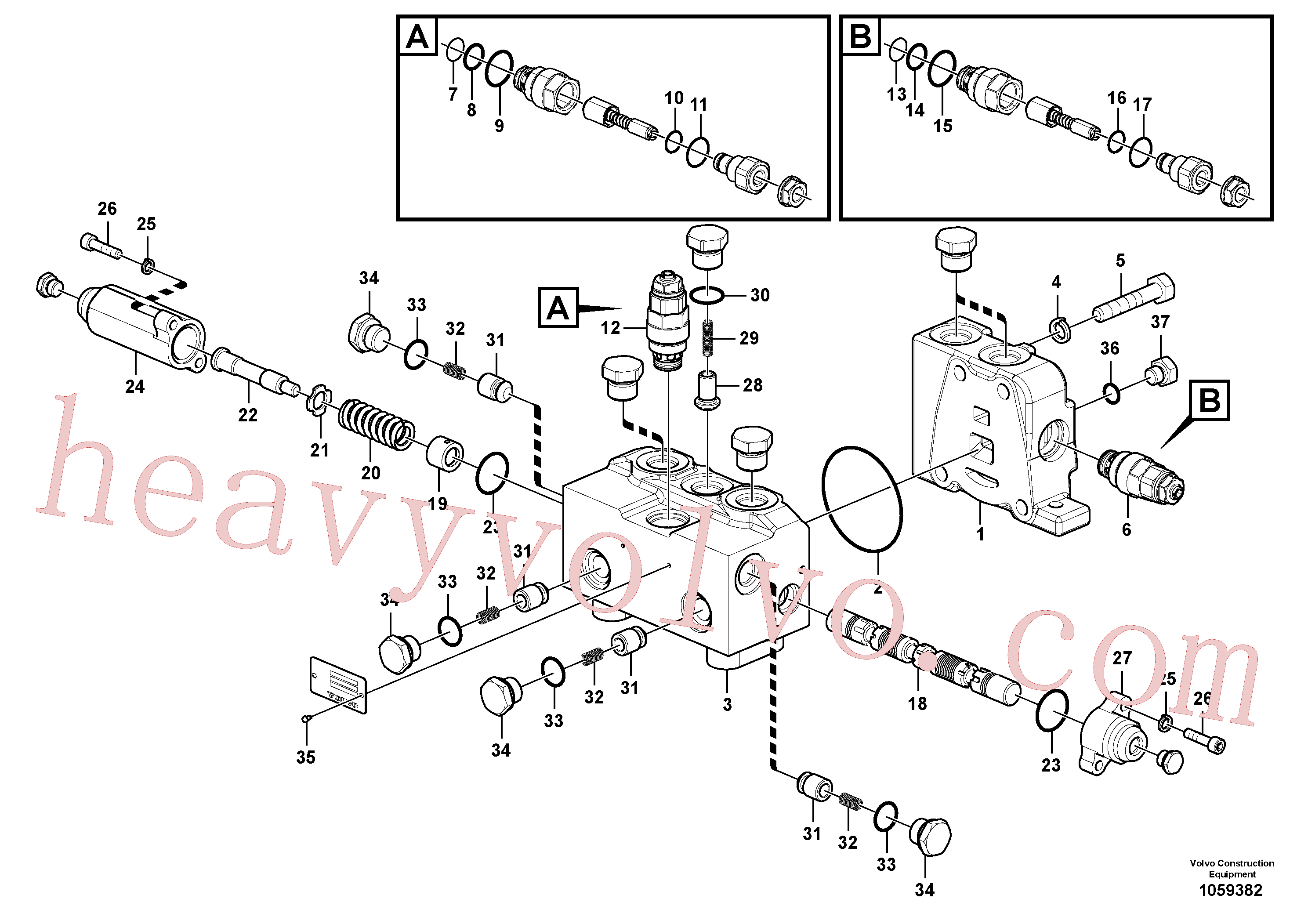 VOE14617938 for Volvo Control valve for rotator(1059382 assembly)