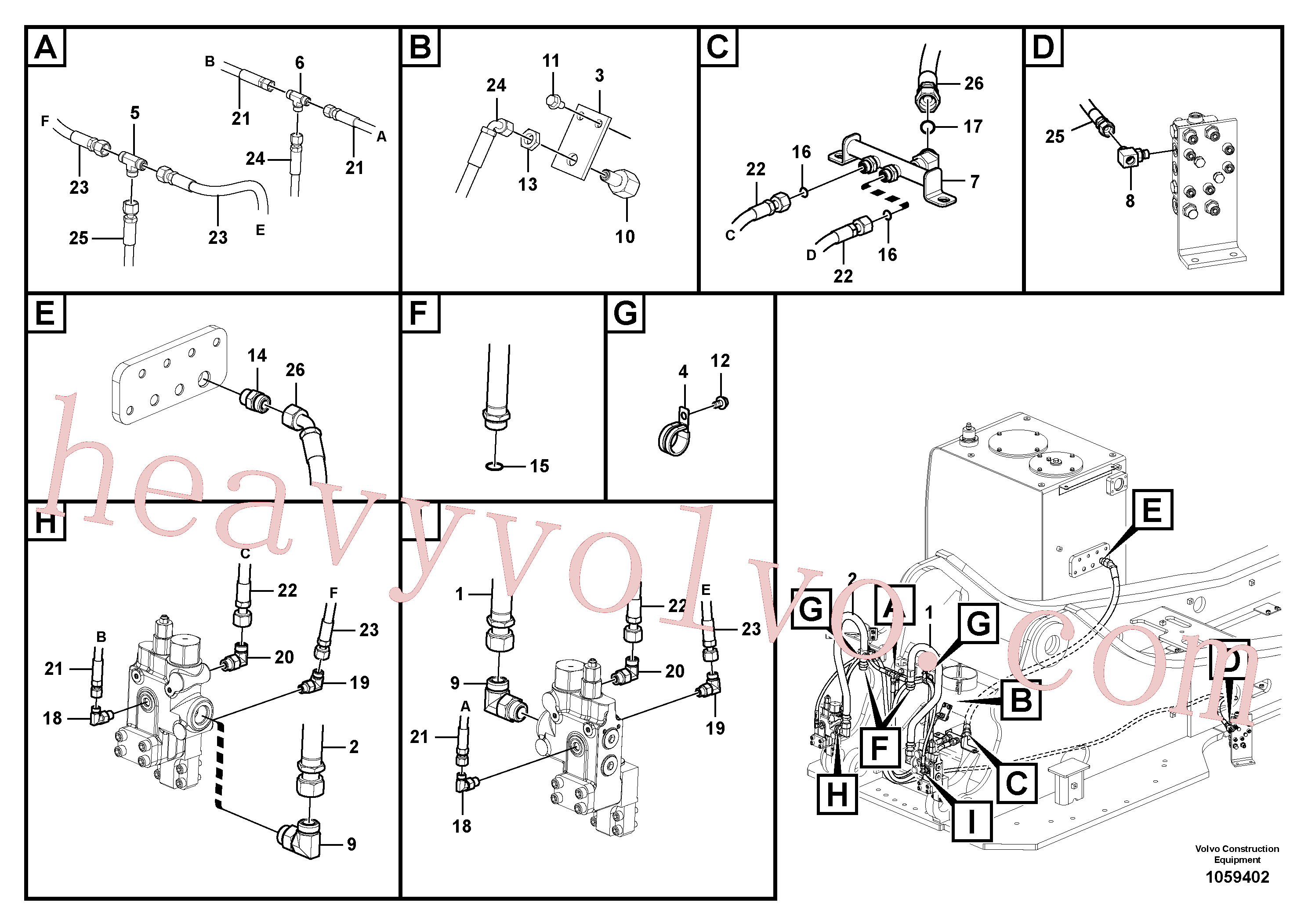 VOE938190 for Volvo Working hydraulic, boom rupture(1059402 assembly)