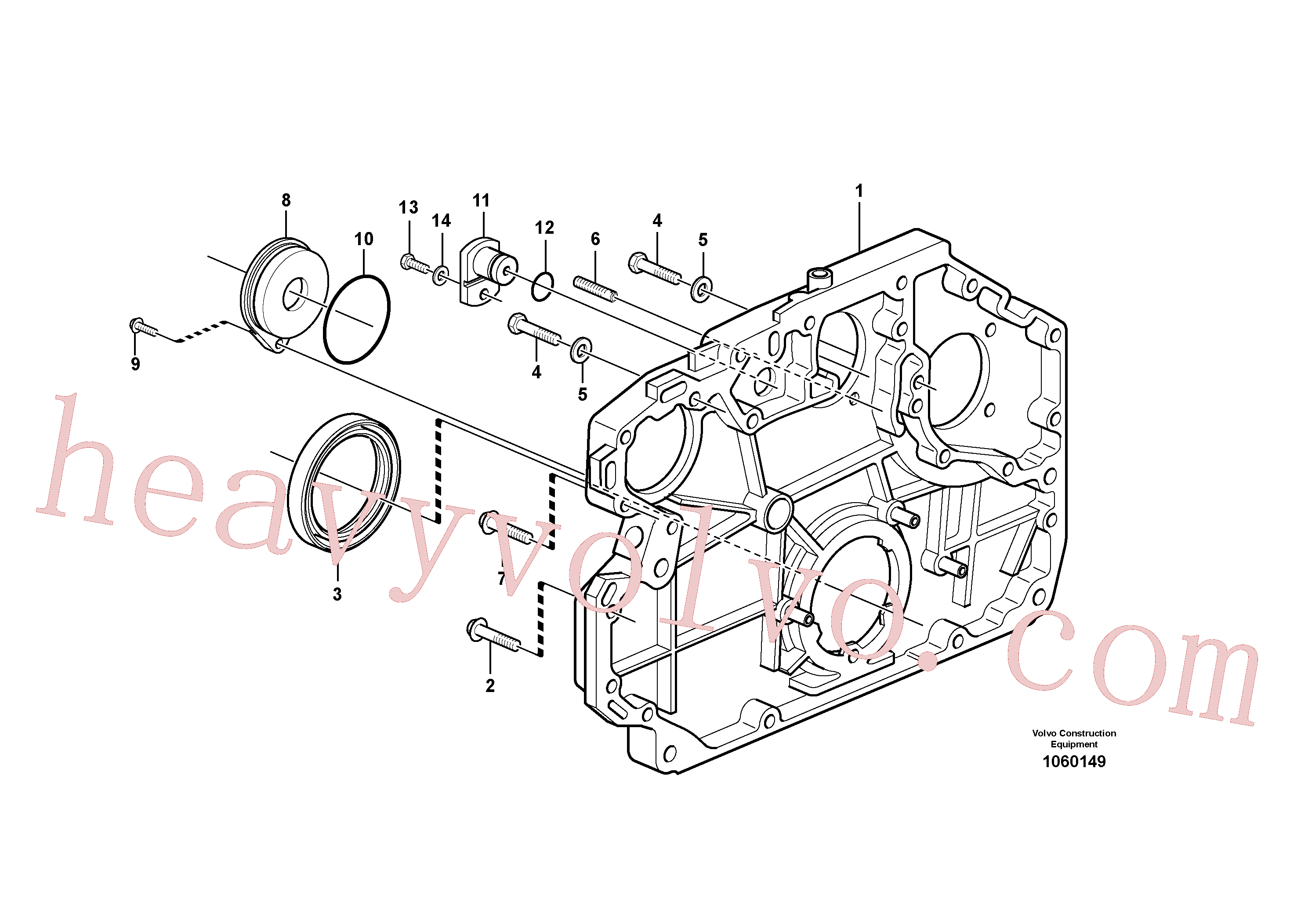 VOE17210140 for Volvo Timing gear casing(1060149 assembly)