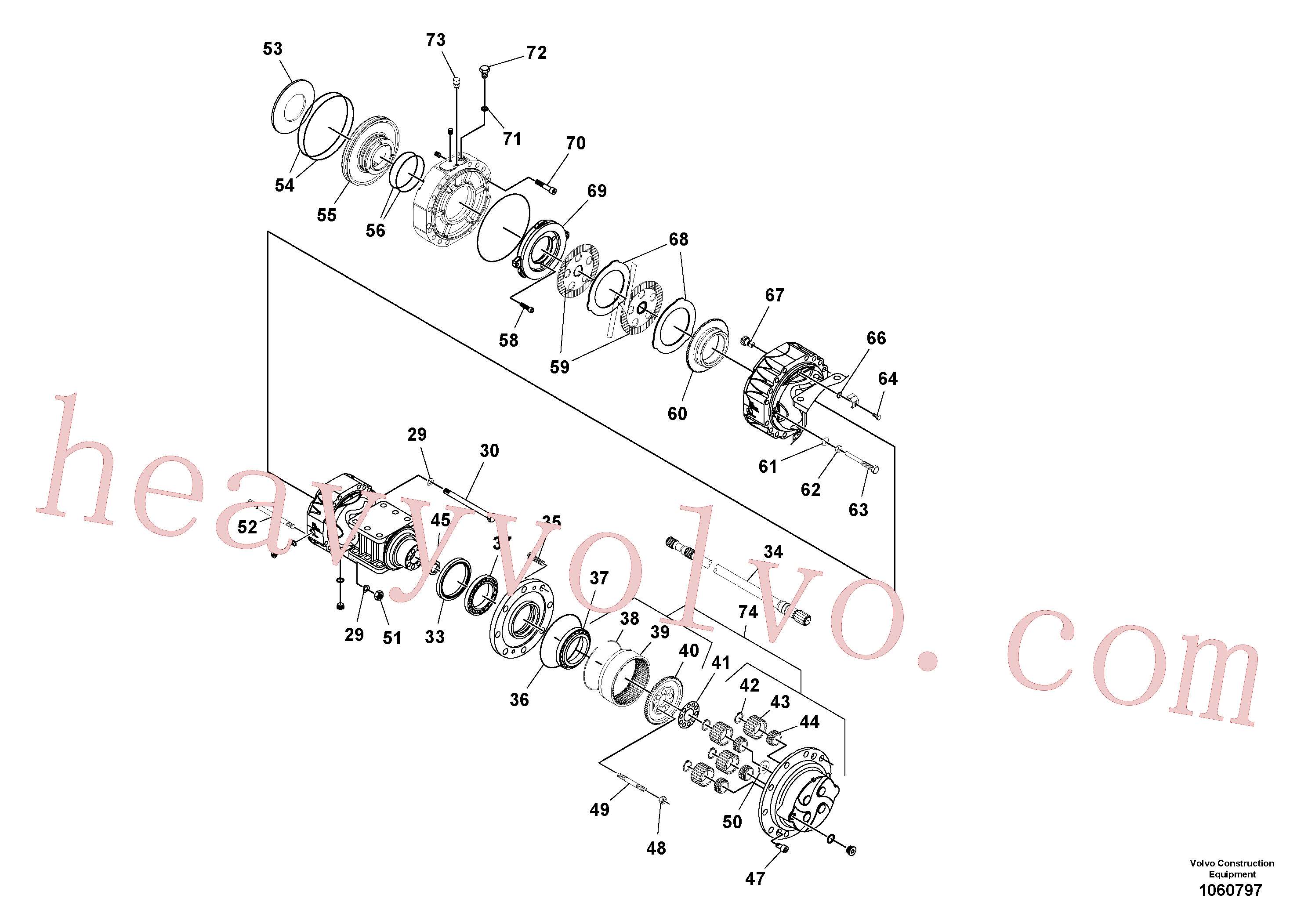 RM59153650 for Volvo Axle(1060797 assembly)