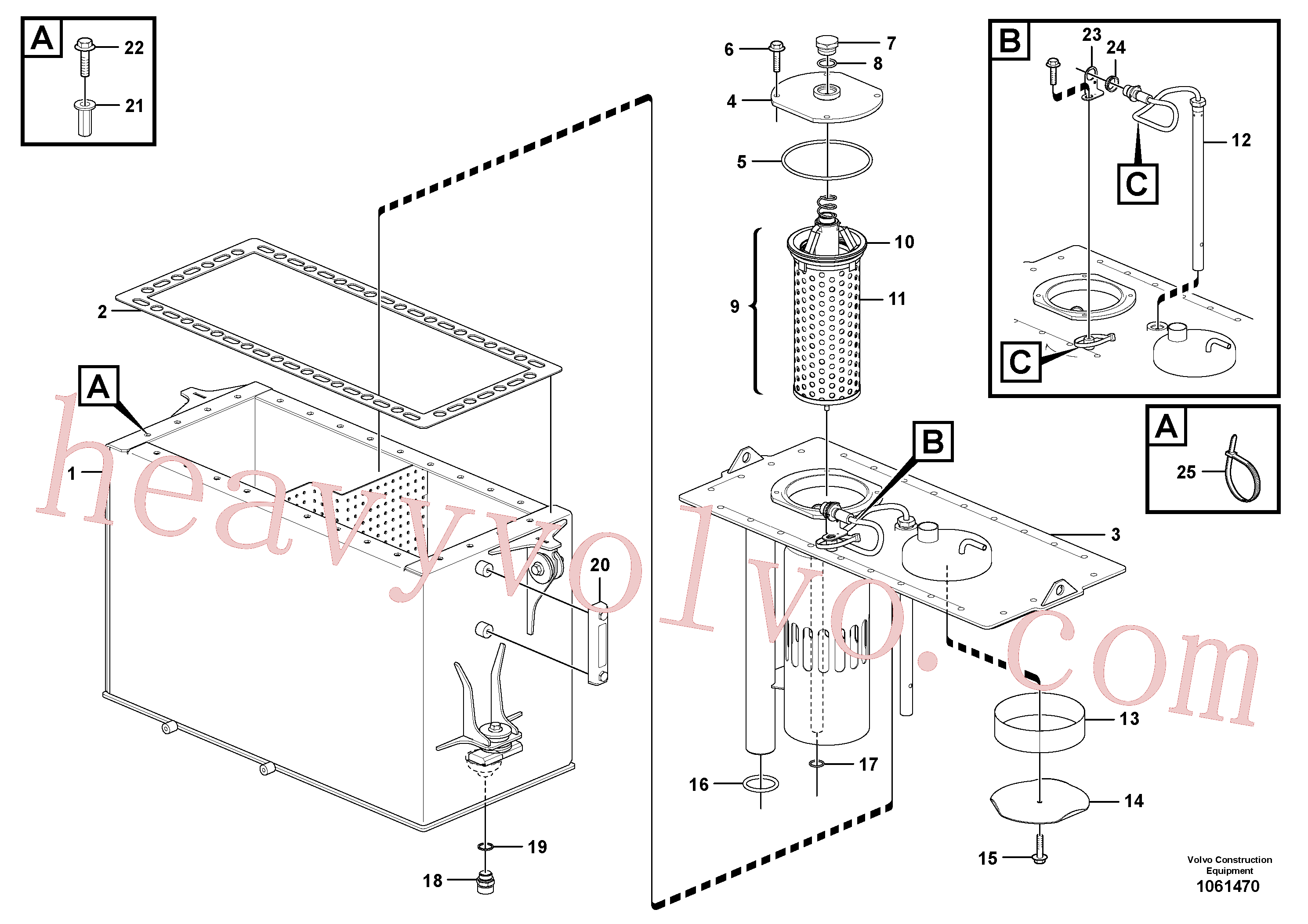 VOE930932 for Volvo Hydraulic oil tank(1061470 assembly)