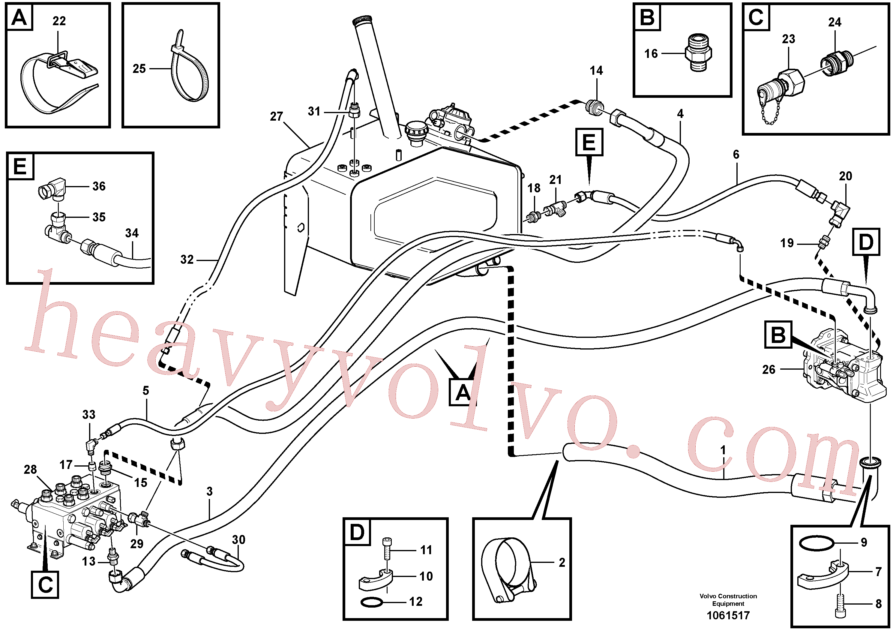 VOE936712 for Volvo Lines - rear vehicle(1061517 assembly)