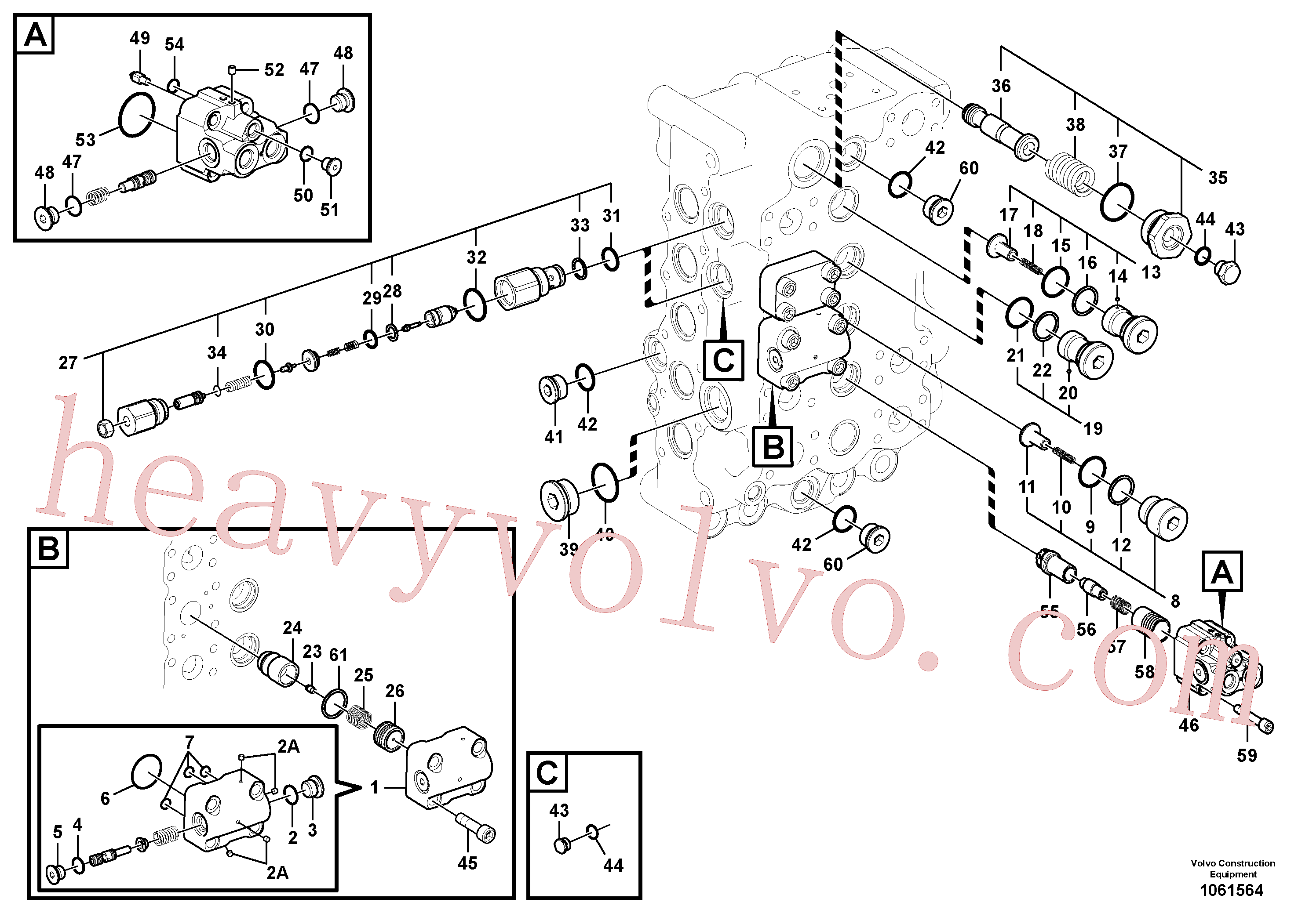 VOE14880635 for Volvo Main control valve(1061564 assembly)