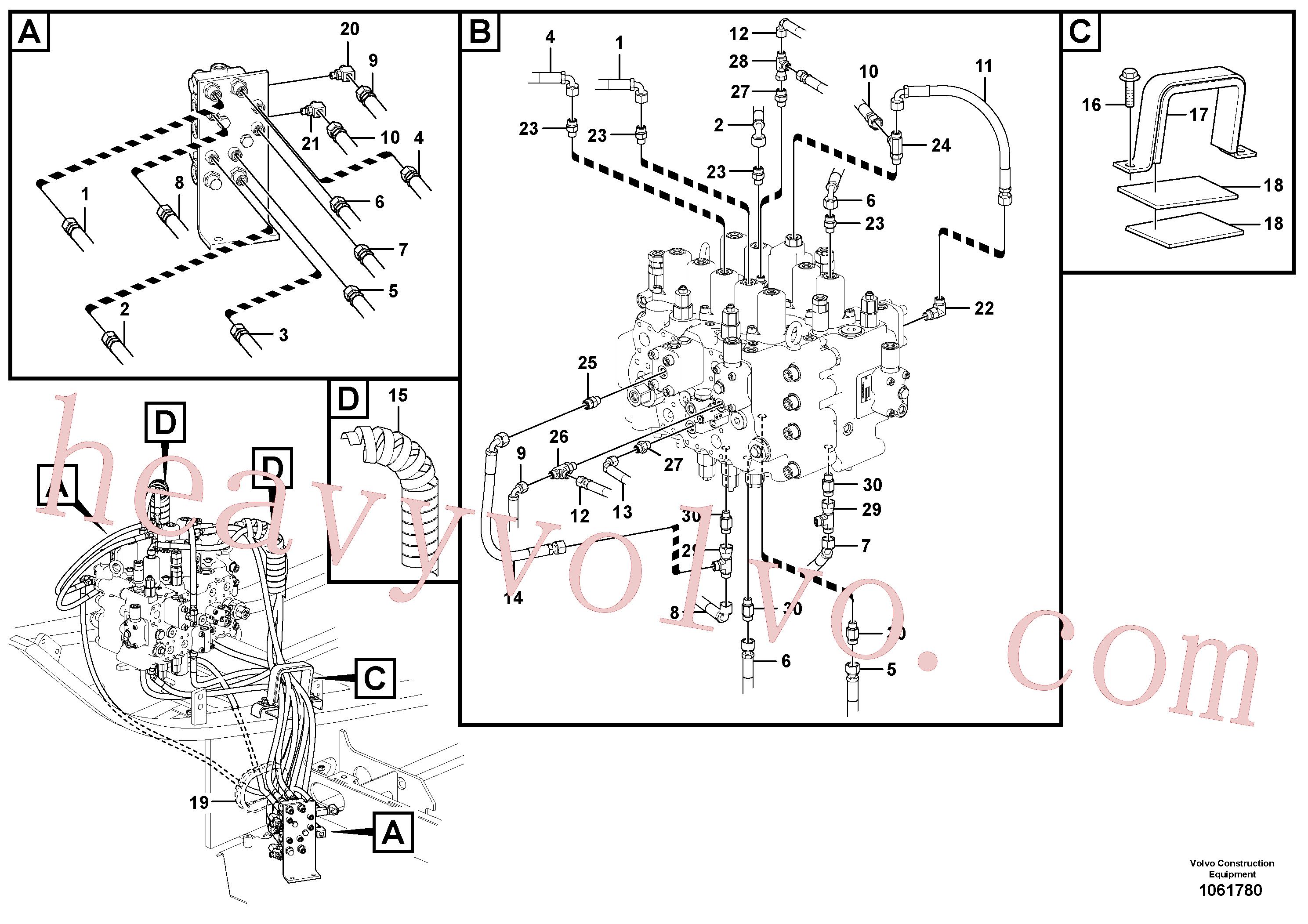 VOE936978 for Volvo Servo system, Rcv levr to Mcv(1061780 assembly)