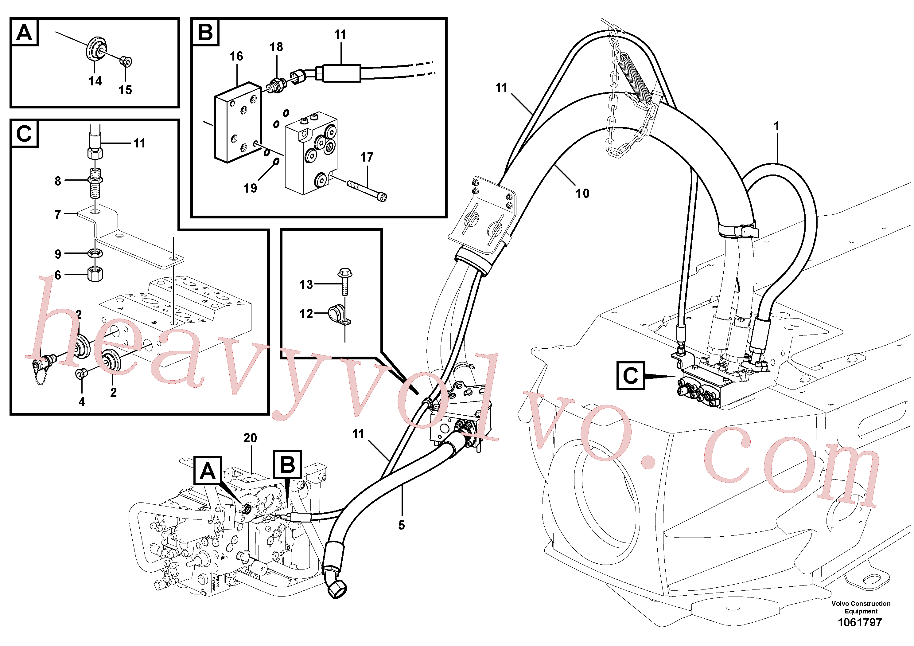 VOE15649852 for Volvo Open centre and load sensing system(1061797 assembly)