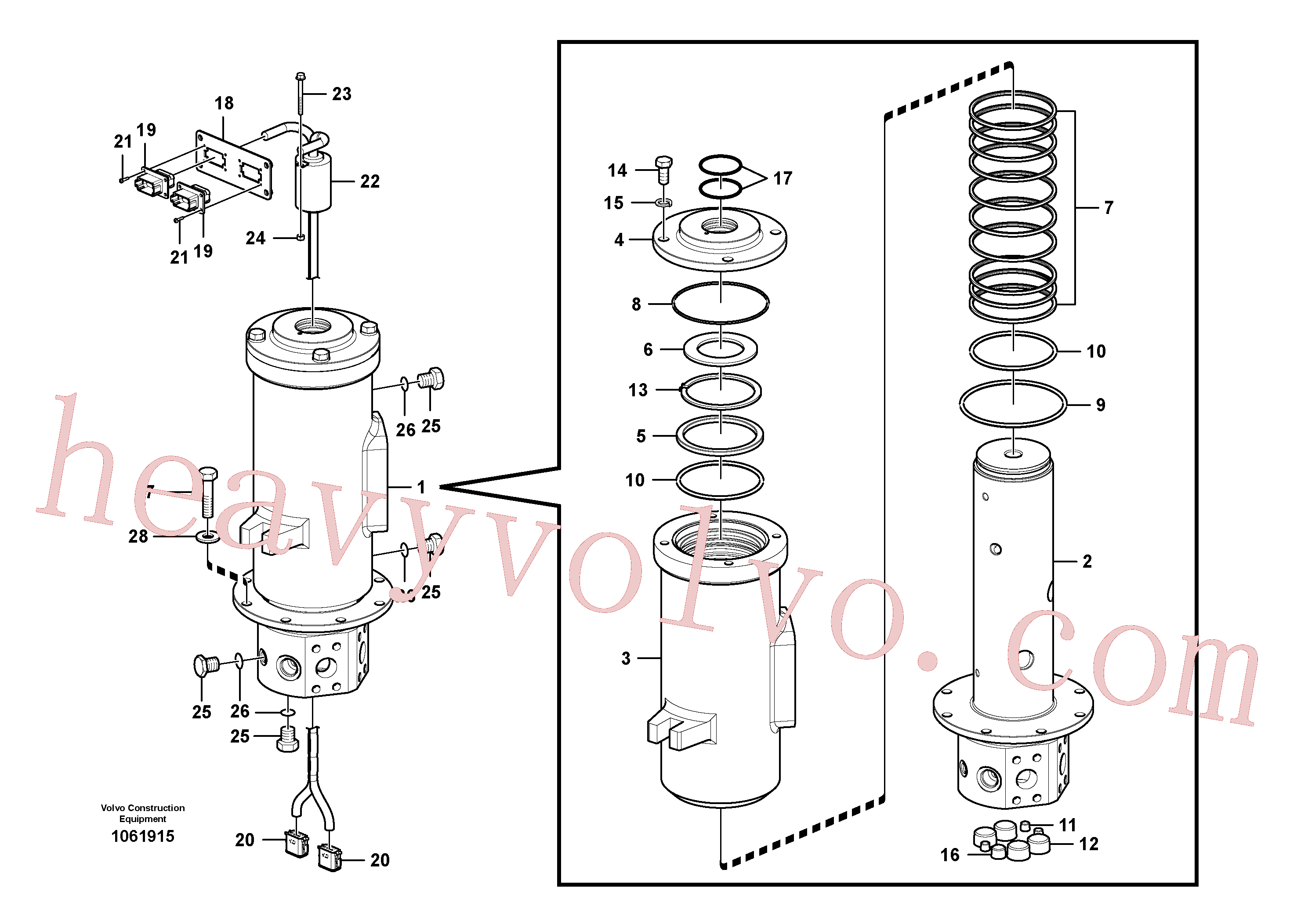 VOE990522 for Volvo Turning joint(1061915 assembly)