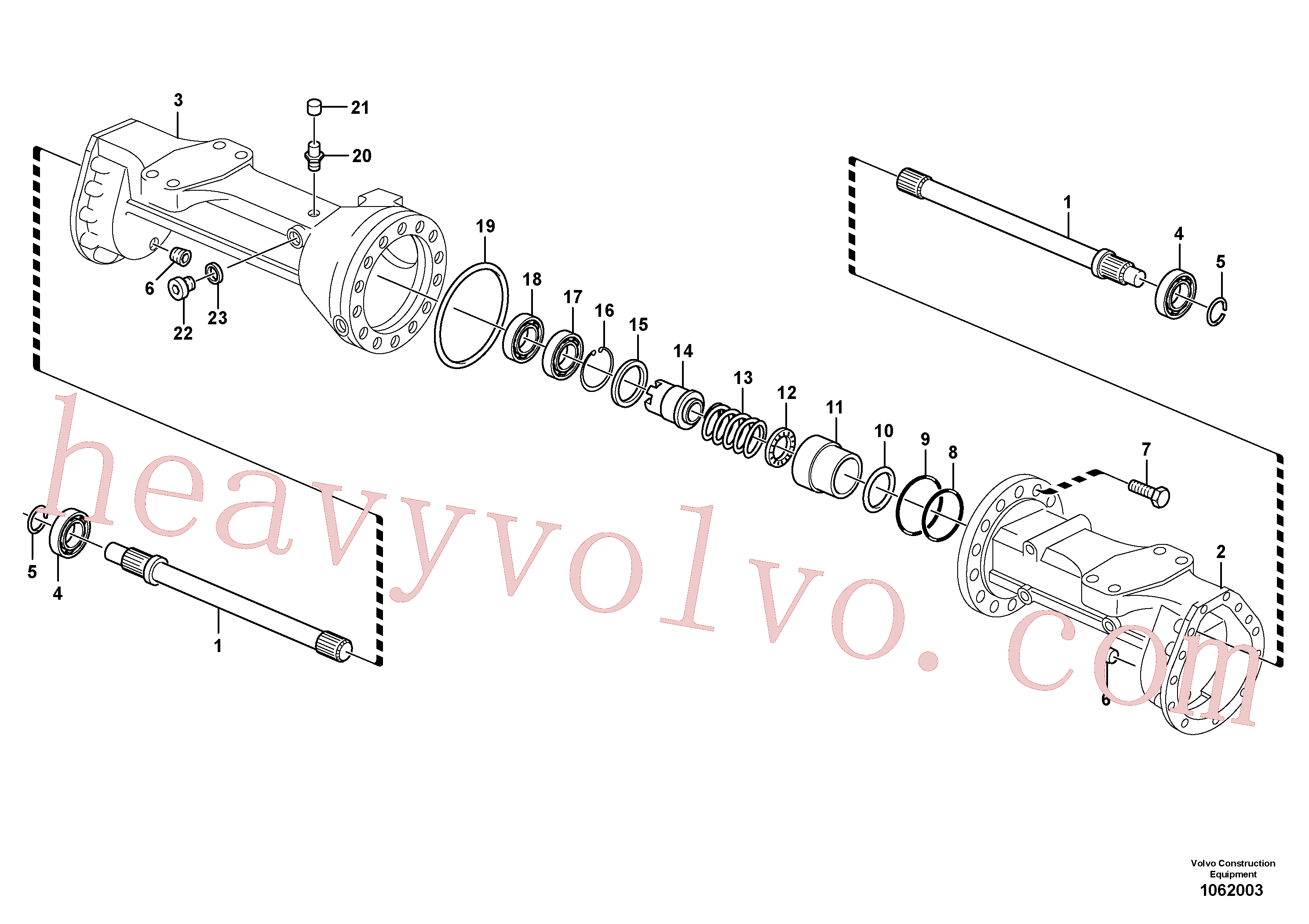 VOE17219521 for Volvo Housing - front axle(1062003 assembly)