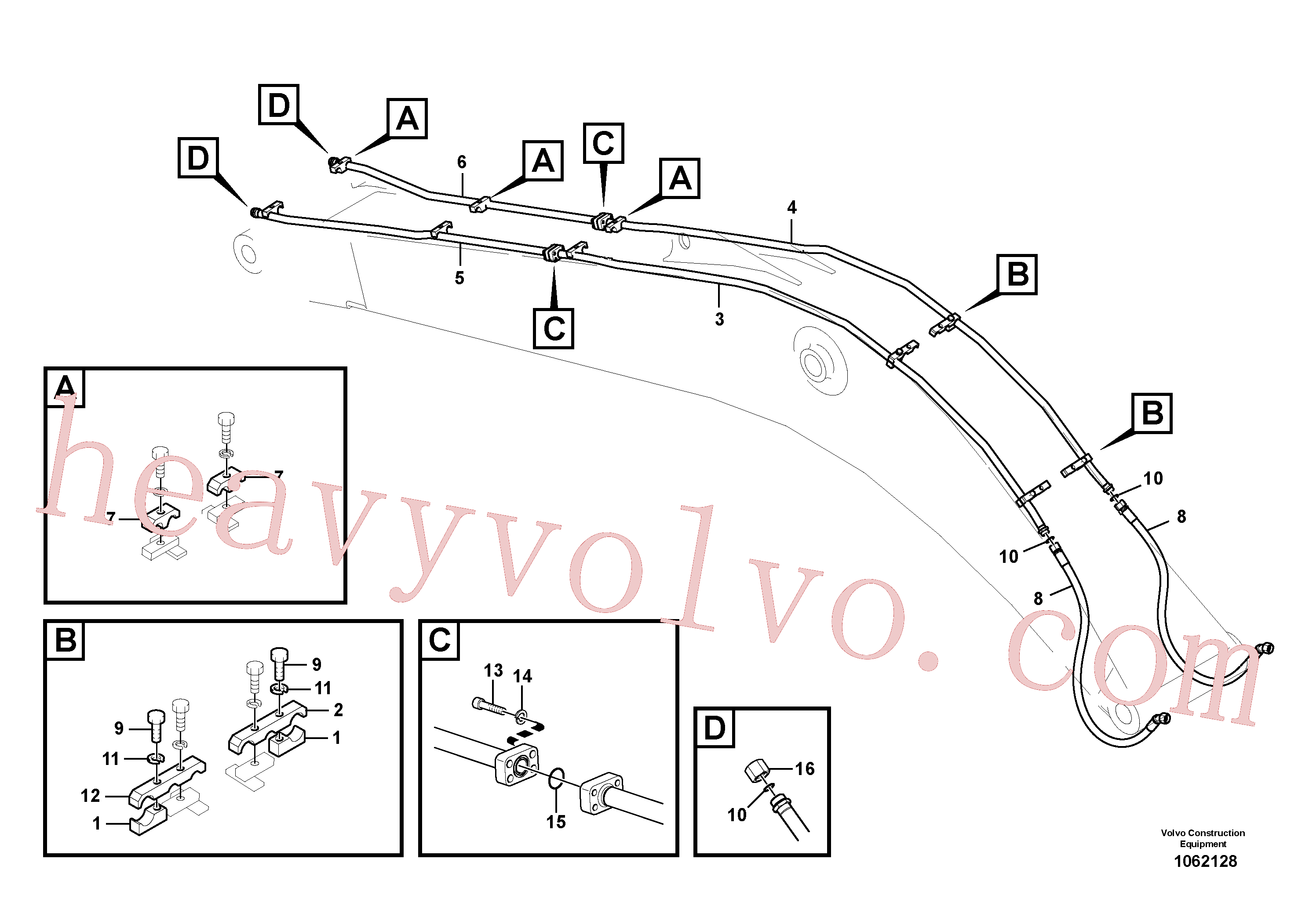 VOE14617249 for Volvo Working hydraulic, hammer and shear for boom(1062128 assembly)