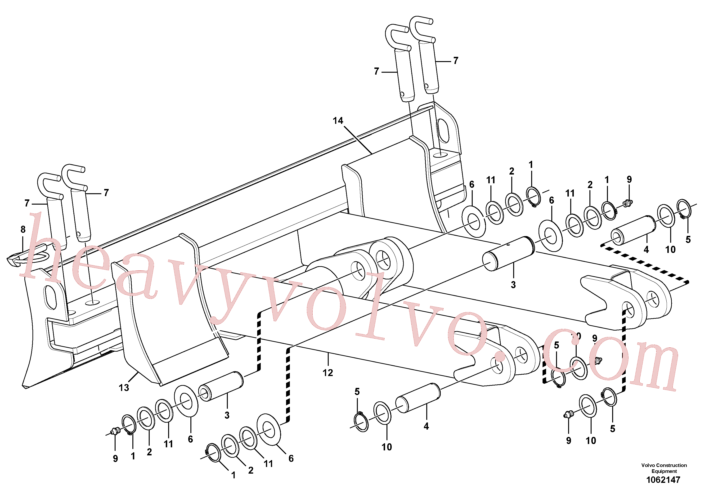 VOE11808920 for Volvo Dozer blade(1062147 assembly)