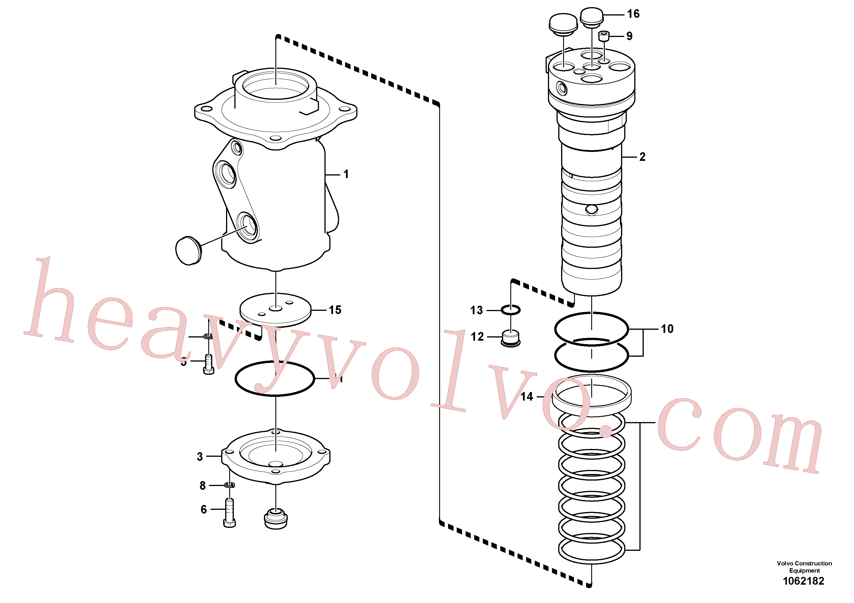 VOE14535762 for Volvo Turning joint(1062182 assembly)