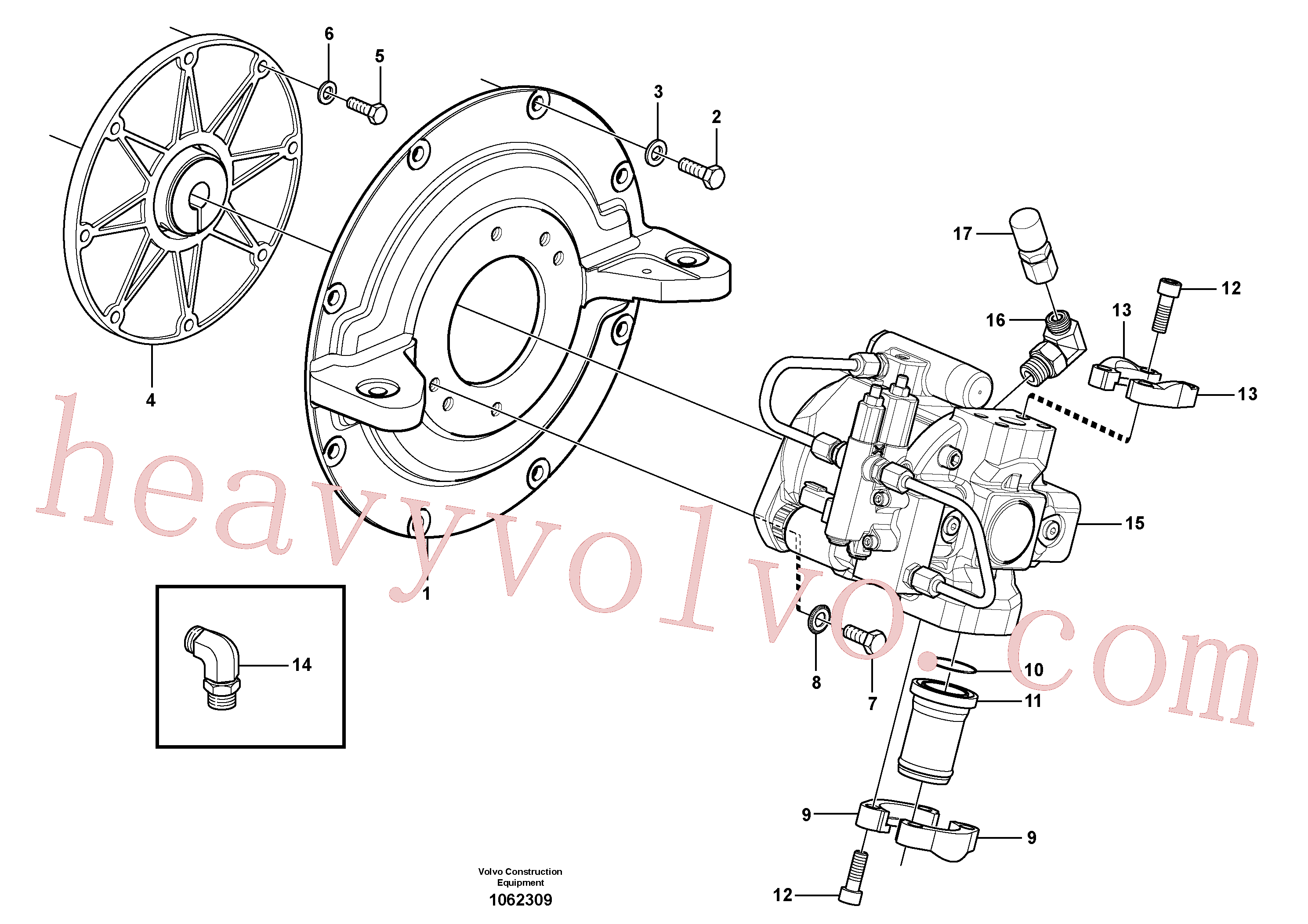 VOE11802747 for Volvo Engine coupling / hydraulic pump(1062309 assembly)