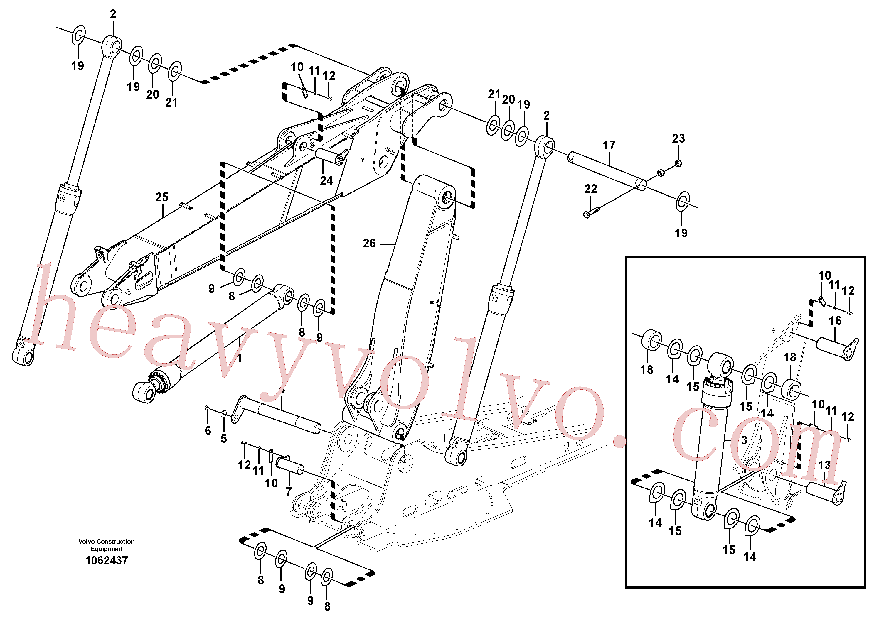 VOE14511008 for Volvo Links to boom, adjustable(1062437 assembly)