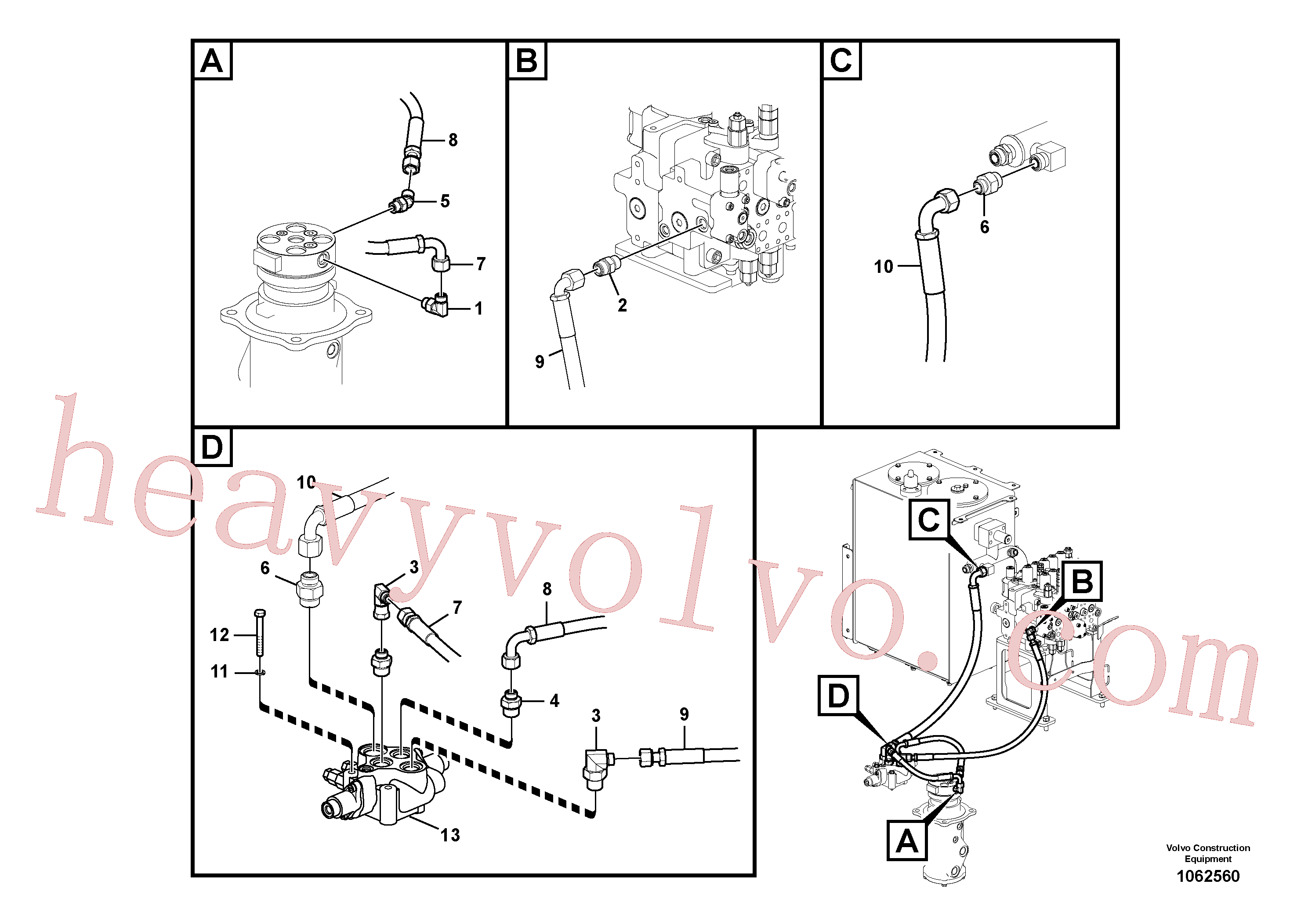 VOE14594261 for Volvo Working hydraulic, dozer blade(1062560 assembly)