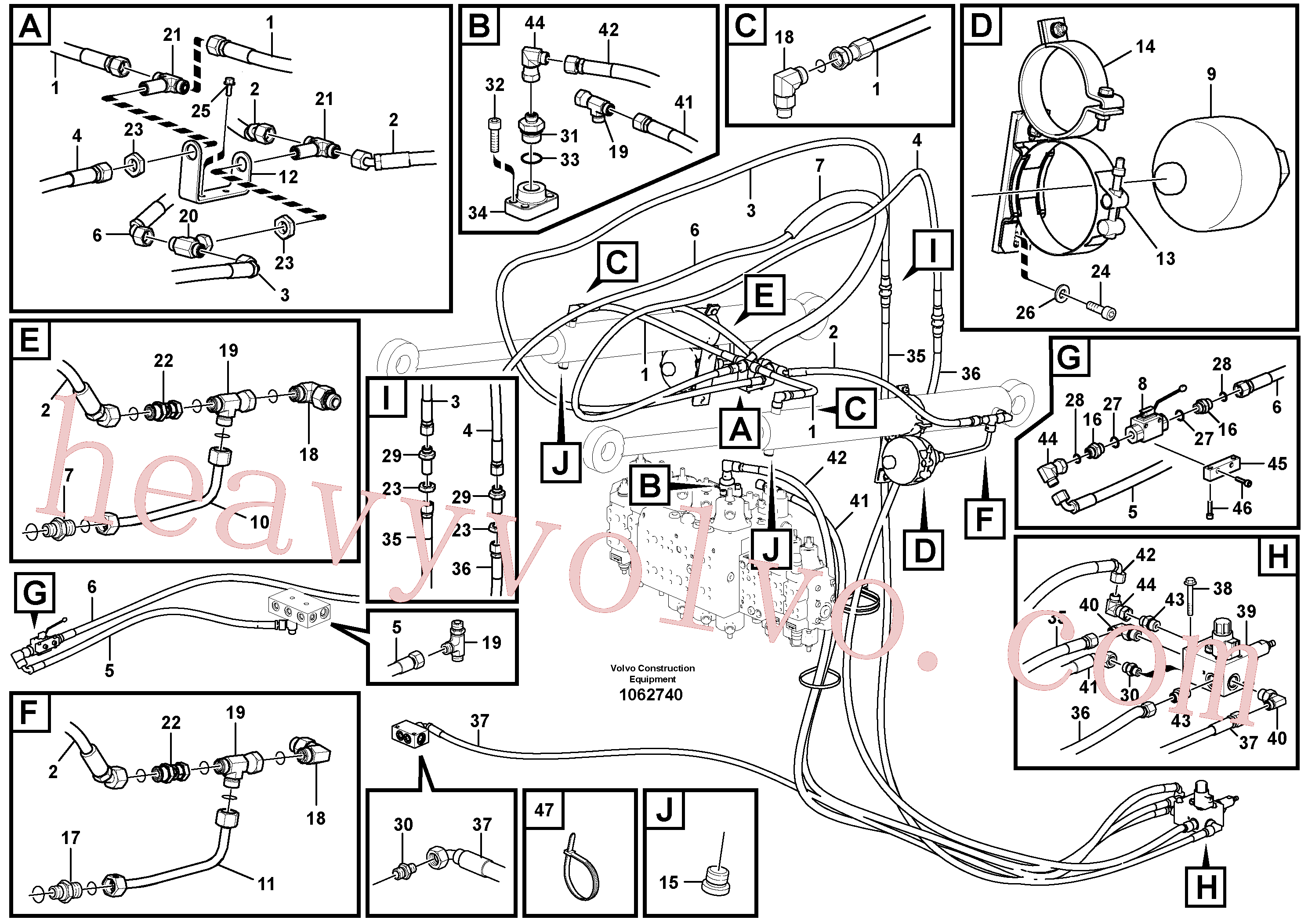 VOE14351013 for Volvo Working hydraulics, valves(1062740 assembly)