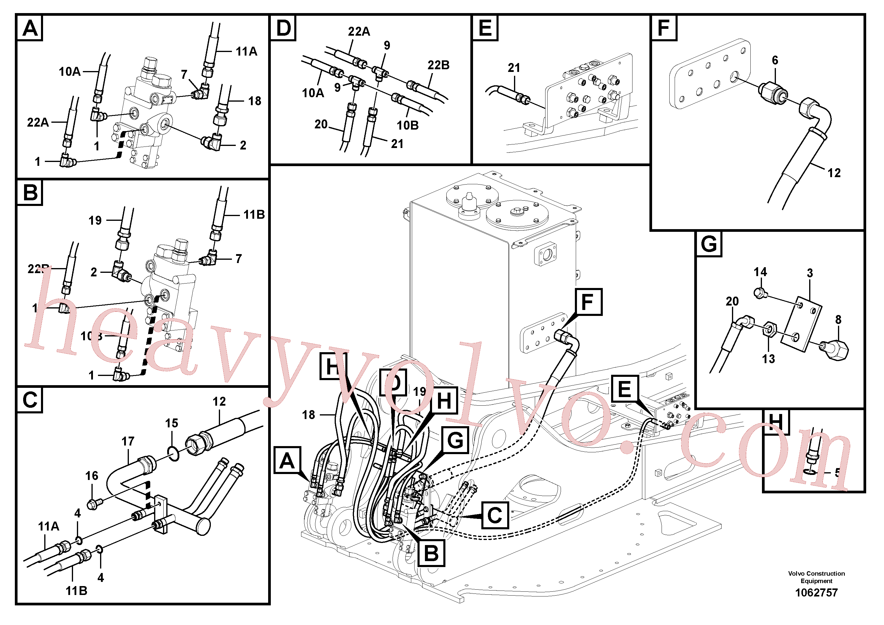 VOE14552810 for Volvo Working hydraulic, boom rupture(1062757 assembly)