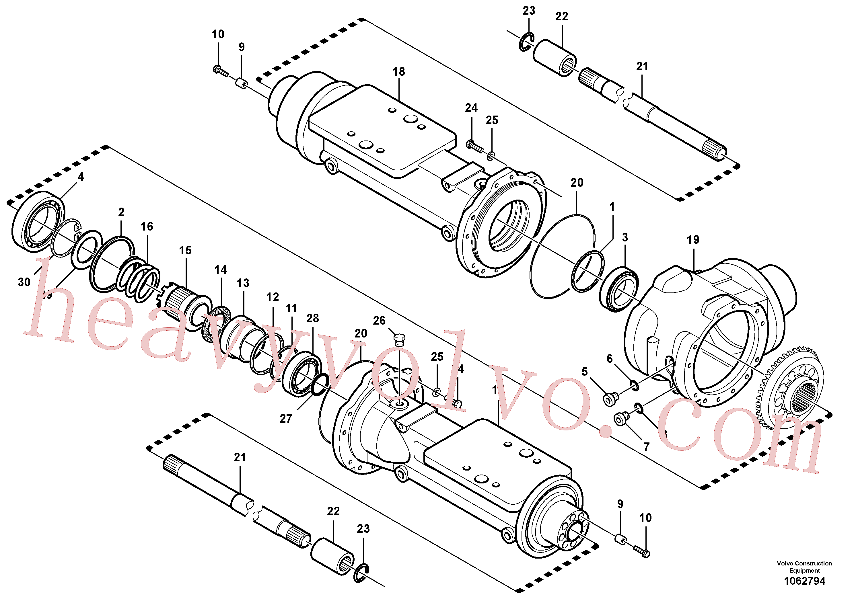 VOE17219521 for Volvo Housing - front axle(1062794 assembly)