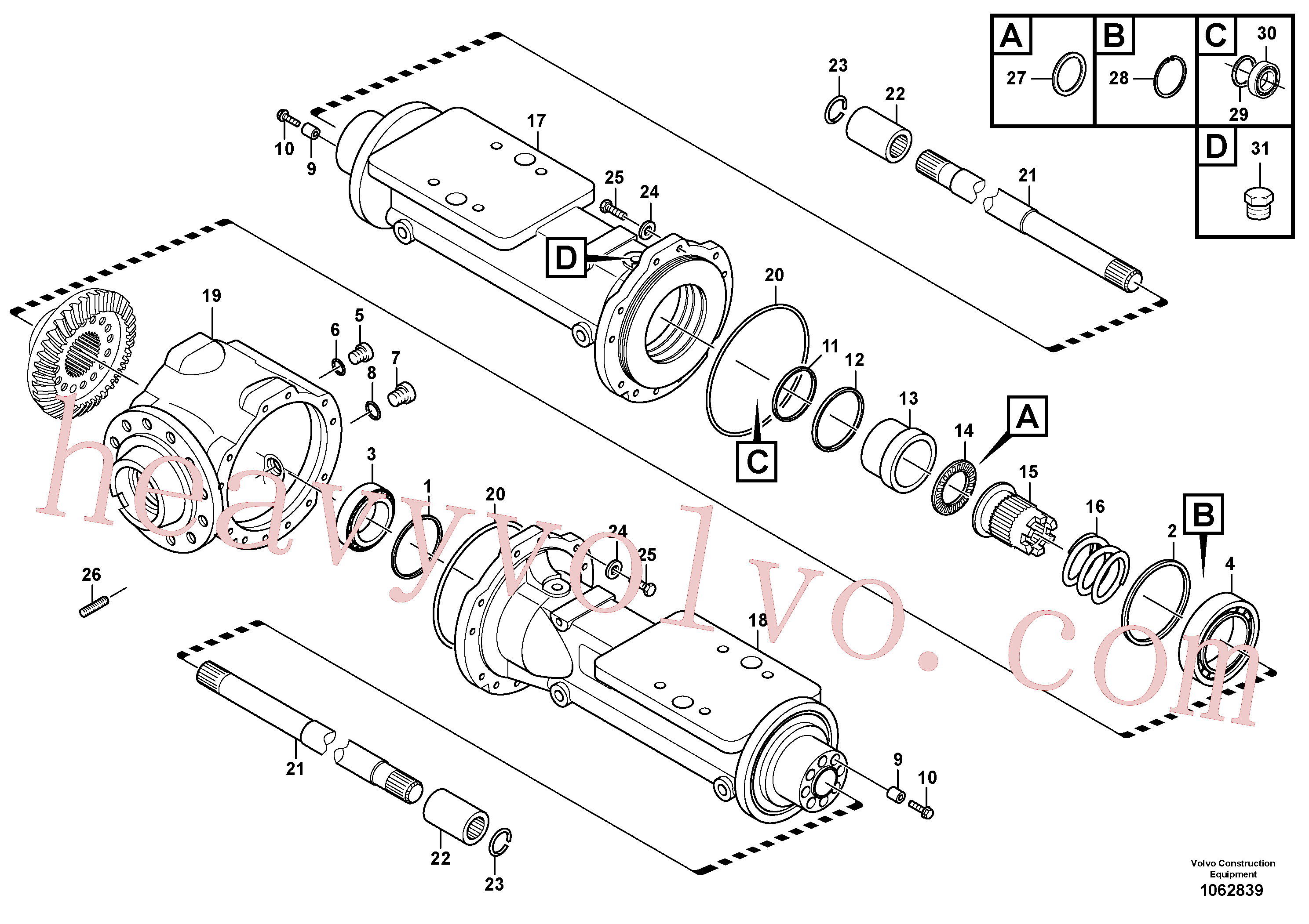 VOE17219521 for Volvo Housing - rear axle(1062839 assembly)