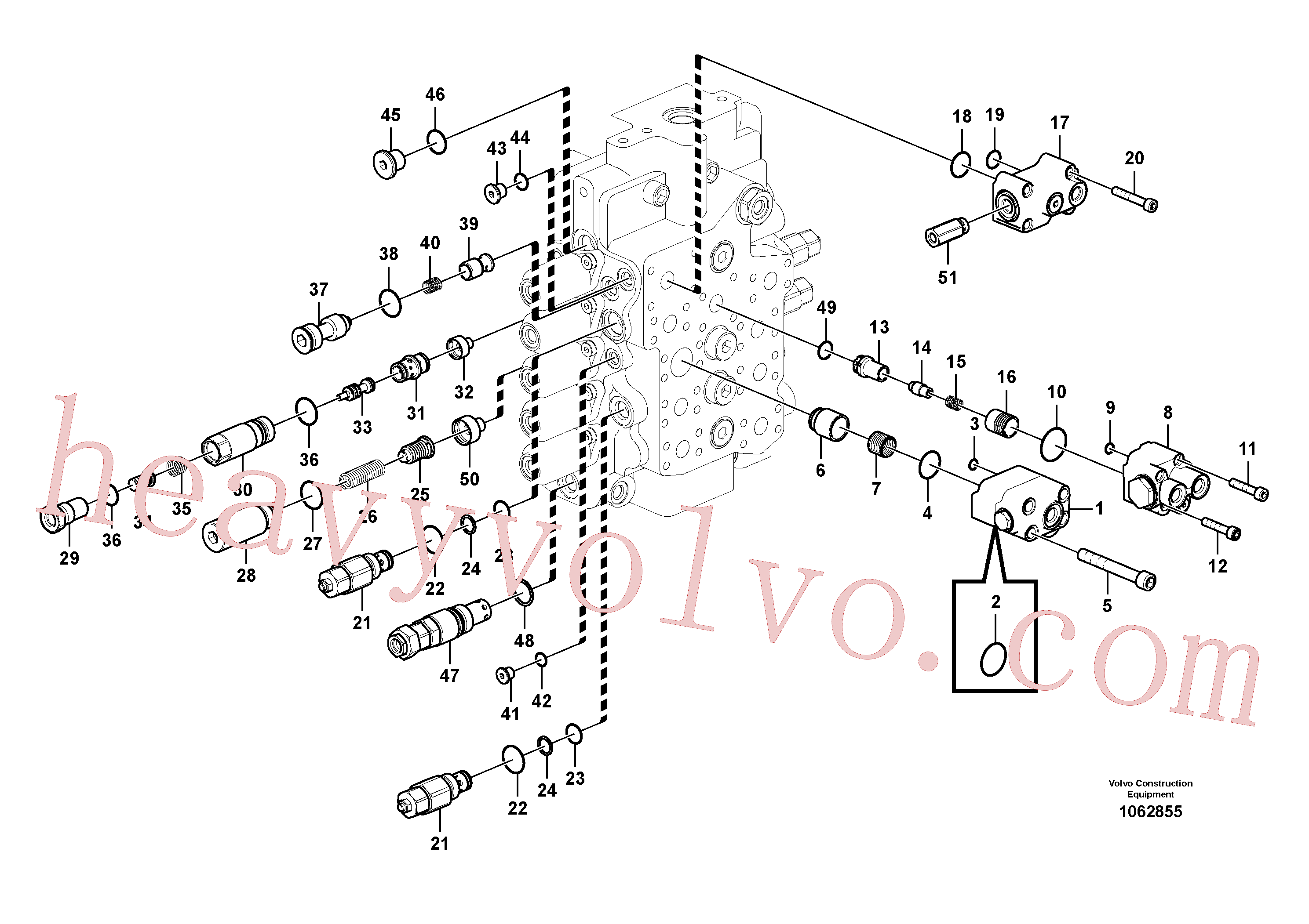 VOE14637796 for Volvo Main control valve(1062855 assembly)