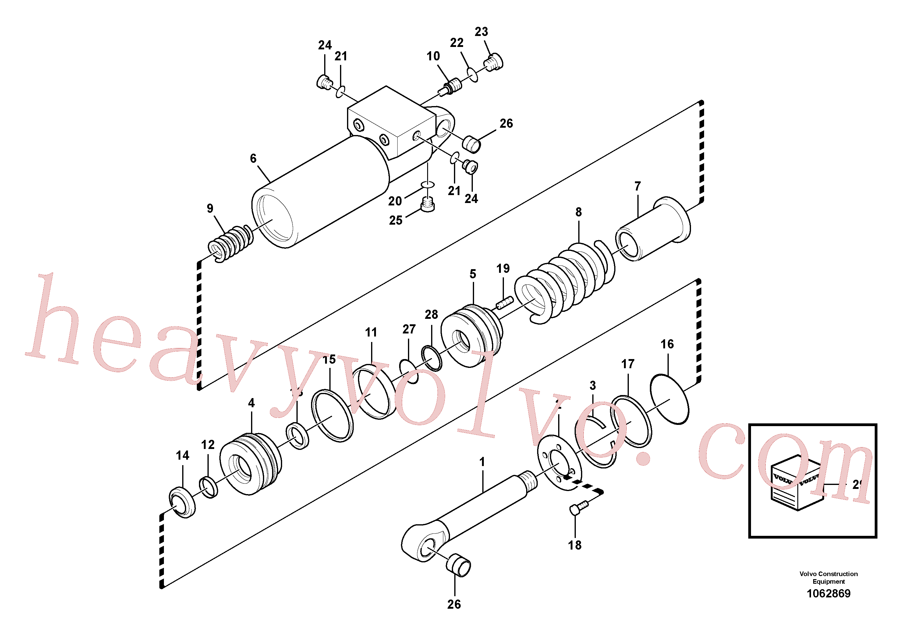 VOE14523129 for Volvo Quick fit cylinder(1062869 assembly)