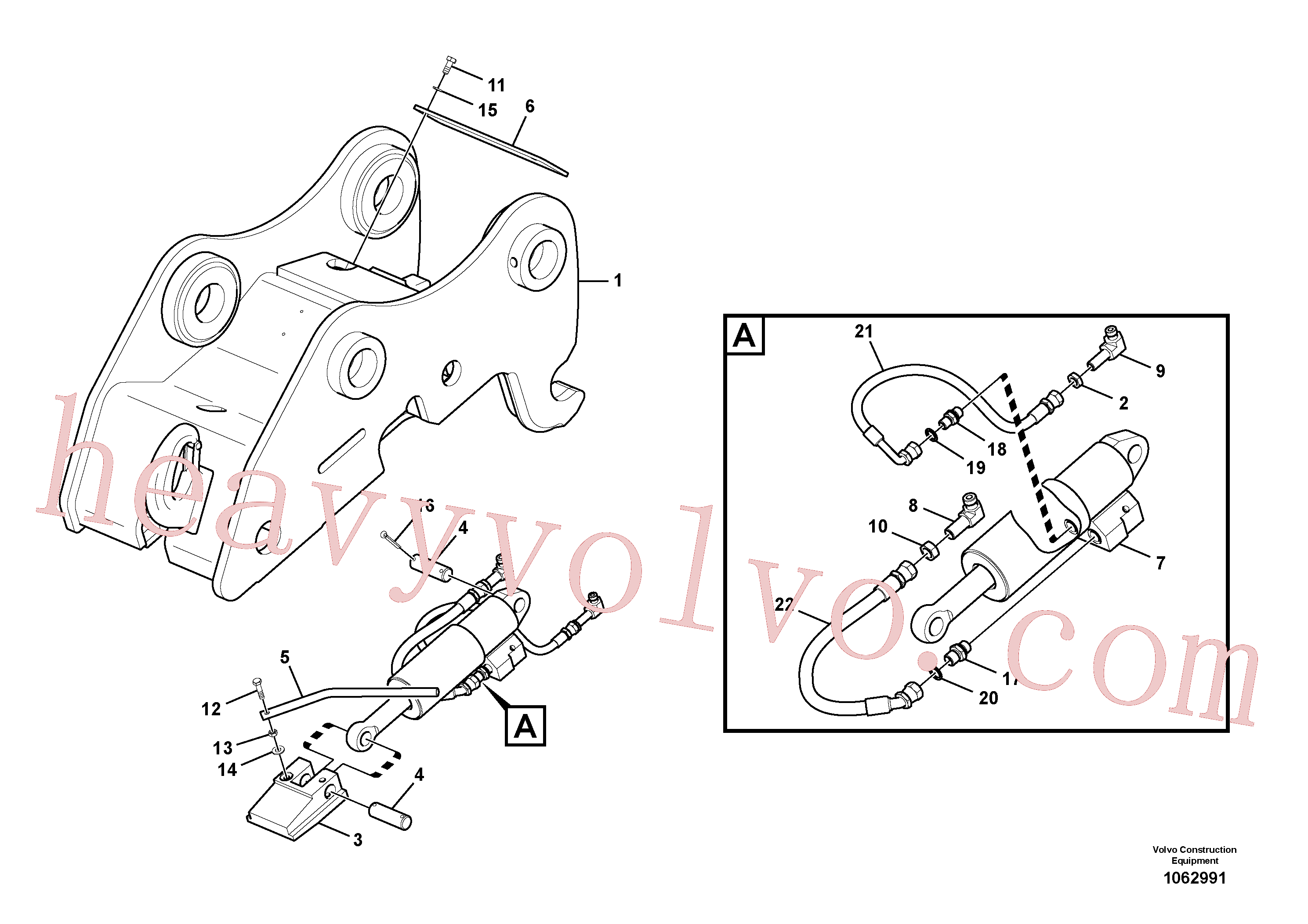 VOE14884832 for Volvo Attachment bracket, quickfit(1062991 assembly)