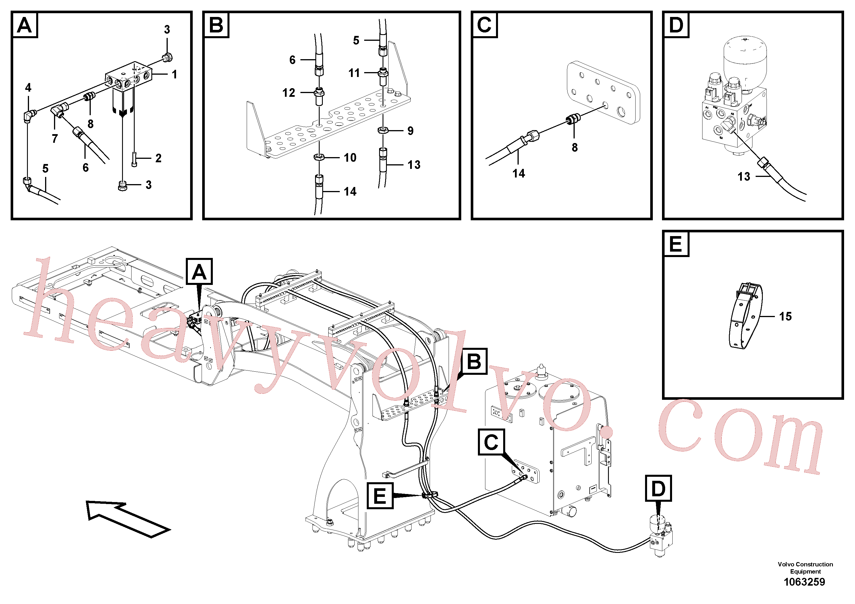 VOE14555855 for Volvo Servo system valves, elevating cab(1063259 assembly)