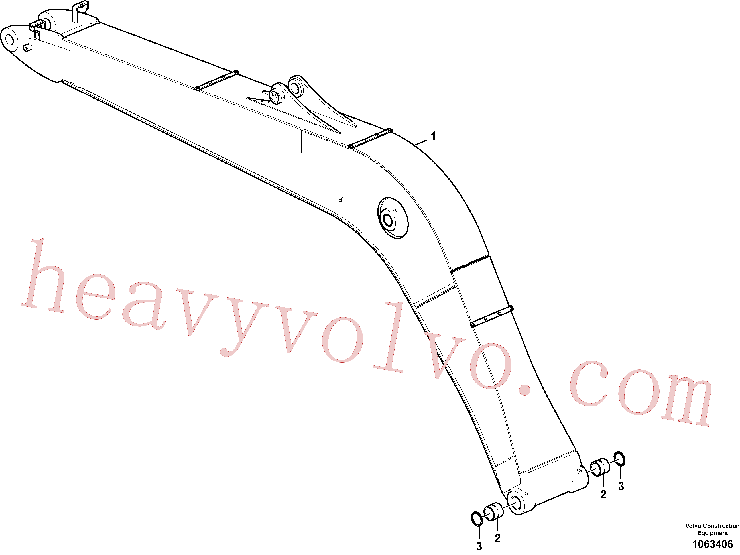 VOE14560205 for Volvo Boom, Boom and grease piping(1063406 assembly)