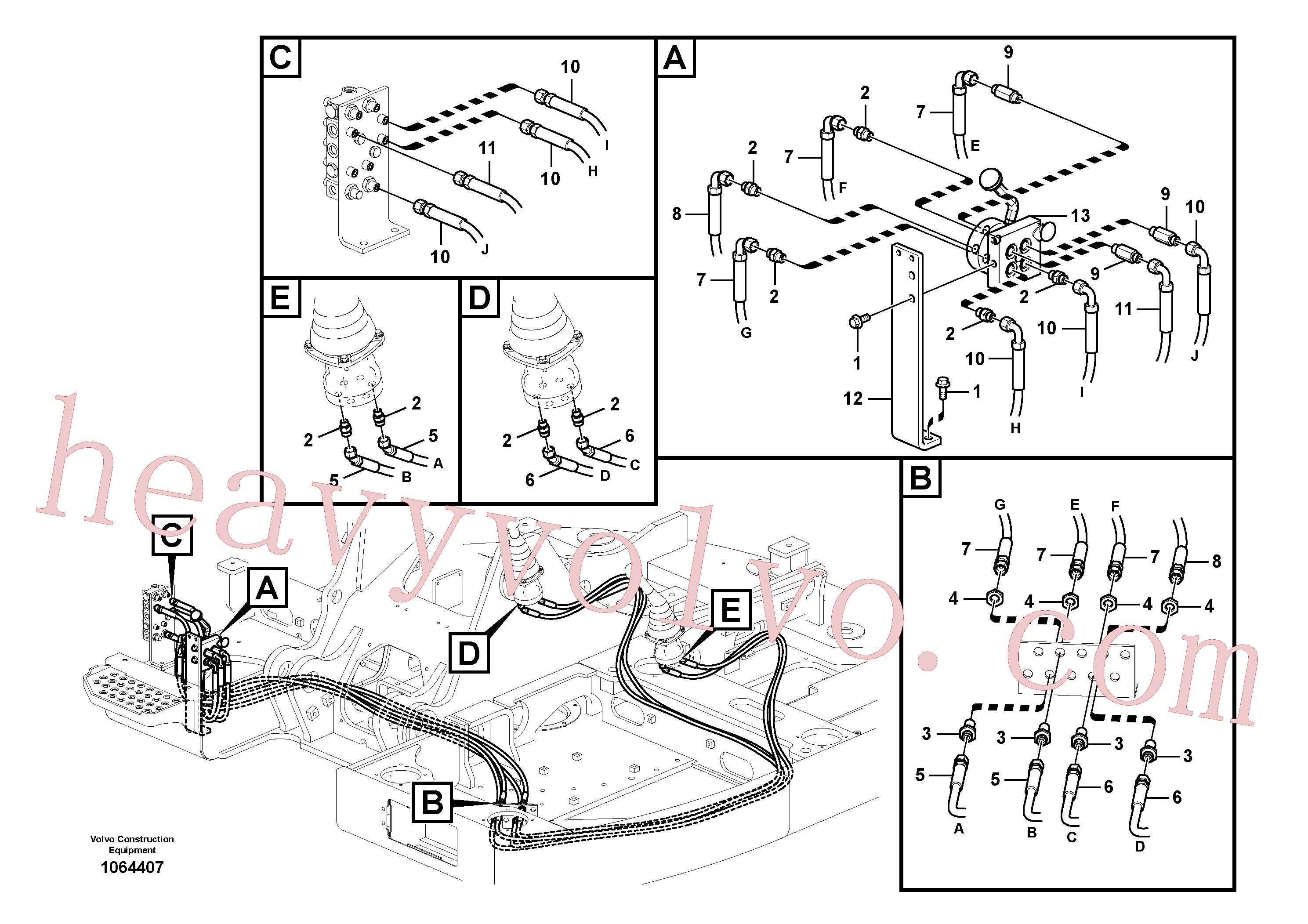 VOE936818 for Volvo Servo system, changing lever function(1064407 assembly)