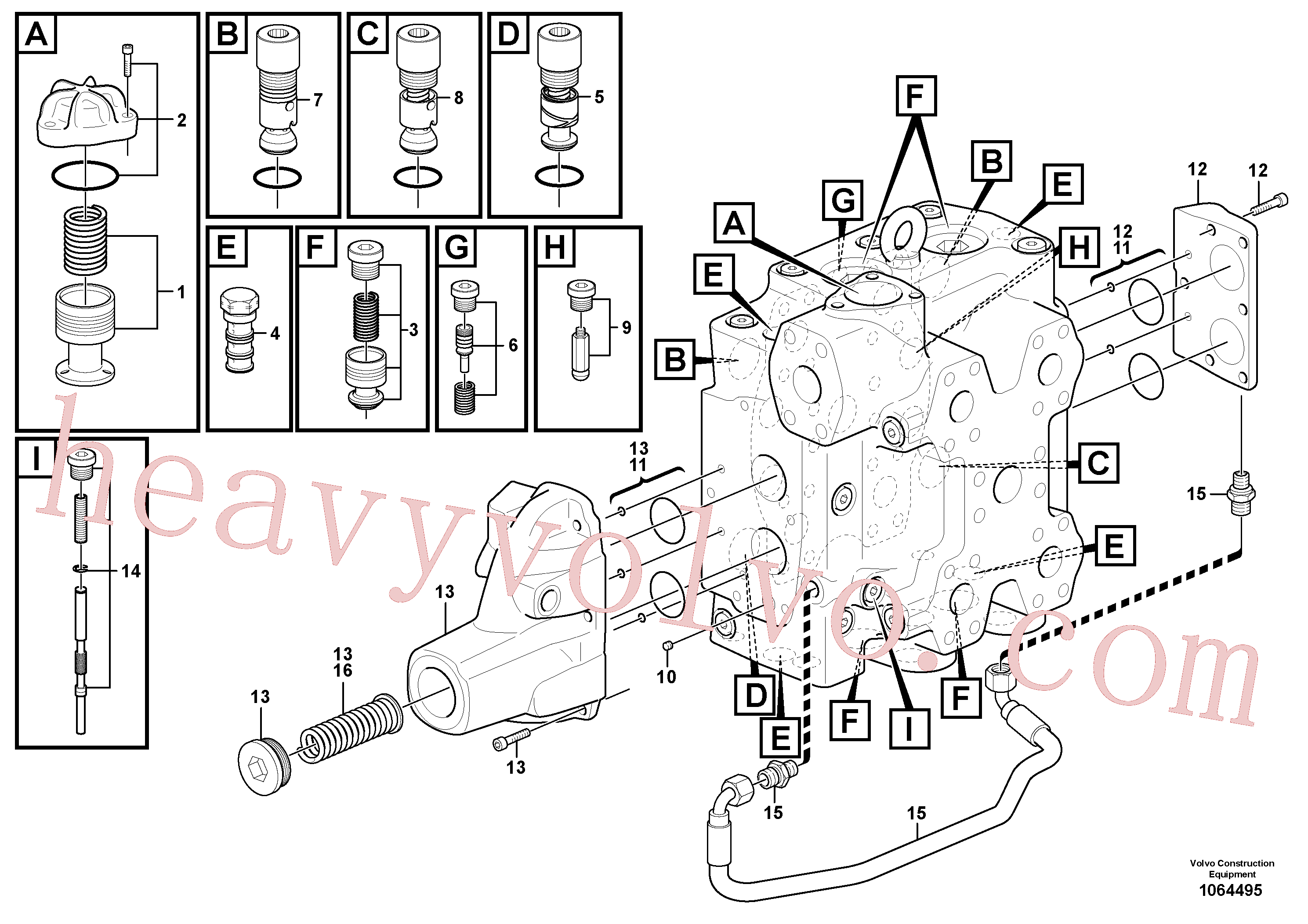 VOE15016962 for Volvo Control valve(1064495 assembly)