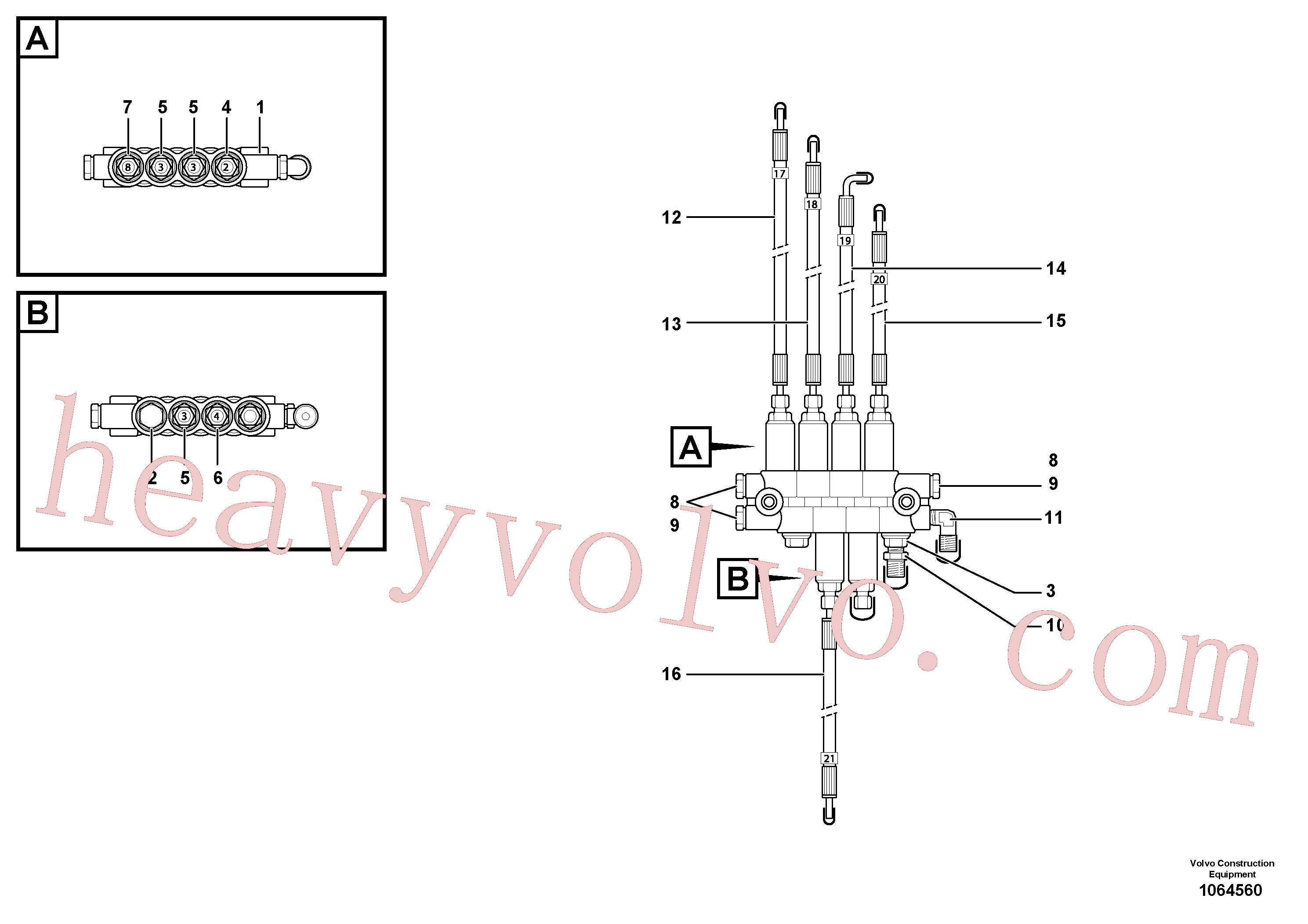 VOE11702149 for Volvo Distribution block, B2(1064560 assembly)