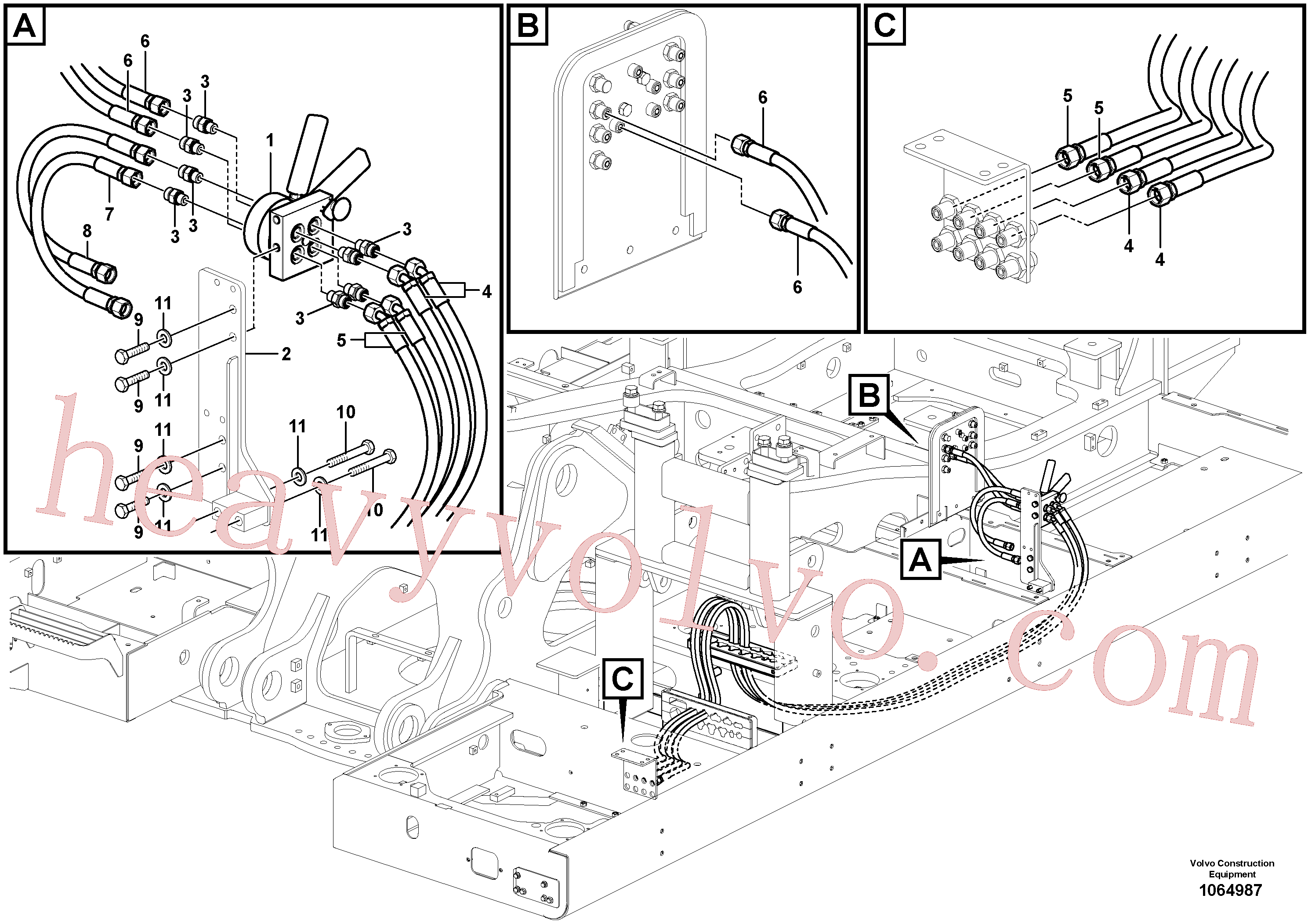 VOE14645409 for Volvo Servo system, changing lever function(1064987 assembly)