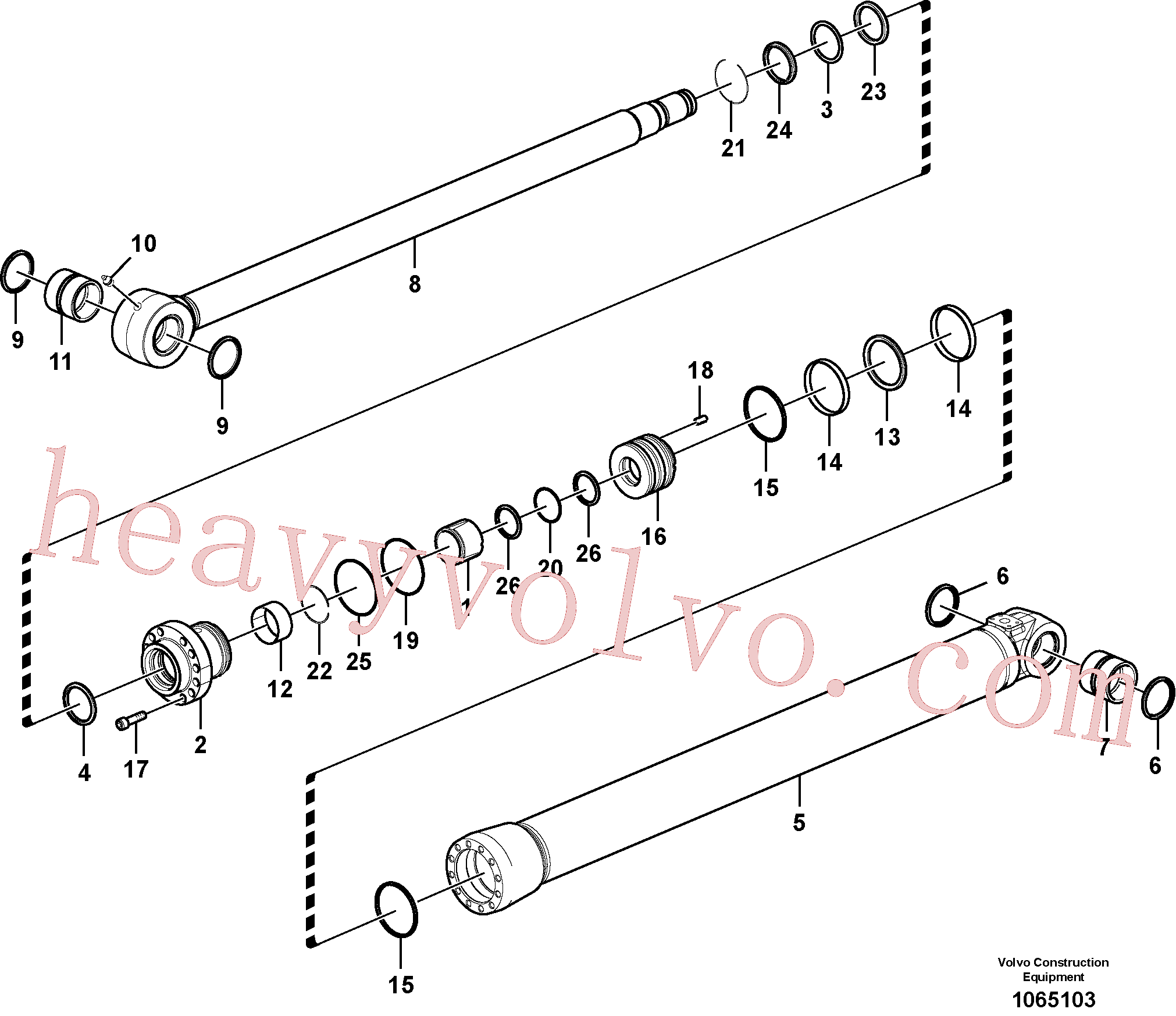 VOE14502915 for Volvo Bucket cylinder(1065103 assembly)