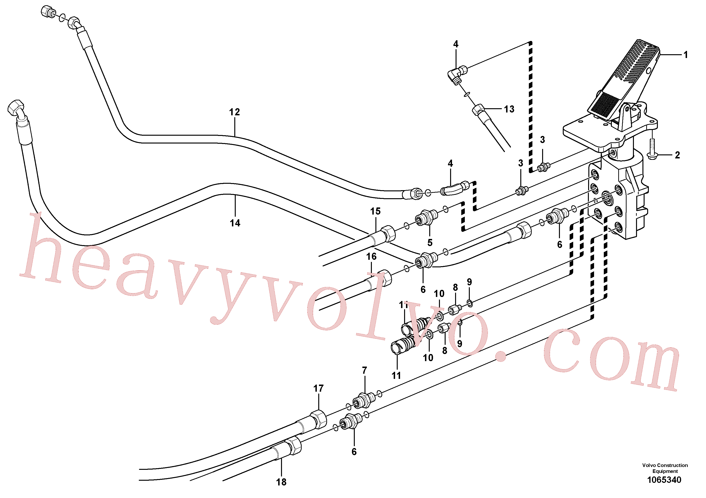 PJ5471028 for Volvo Hydraulic brake system, cab(1065340 assembly)