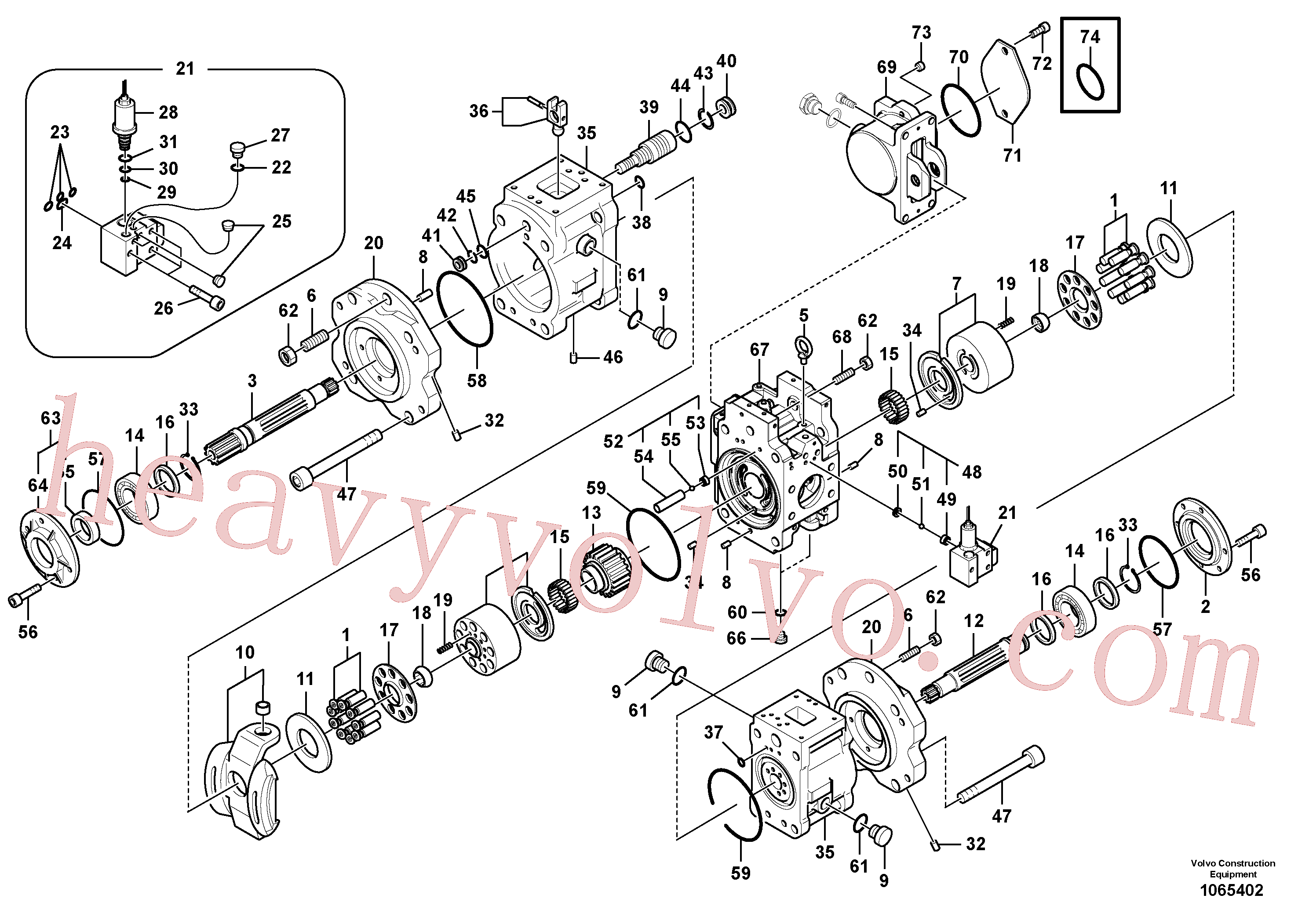 SA7242-10210 for Volvo Hydraulic pump(1065402 assembly)