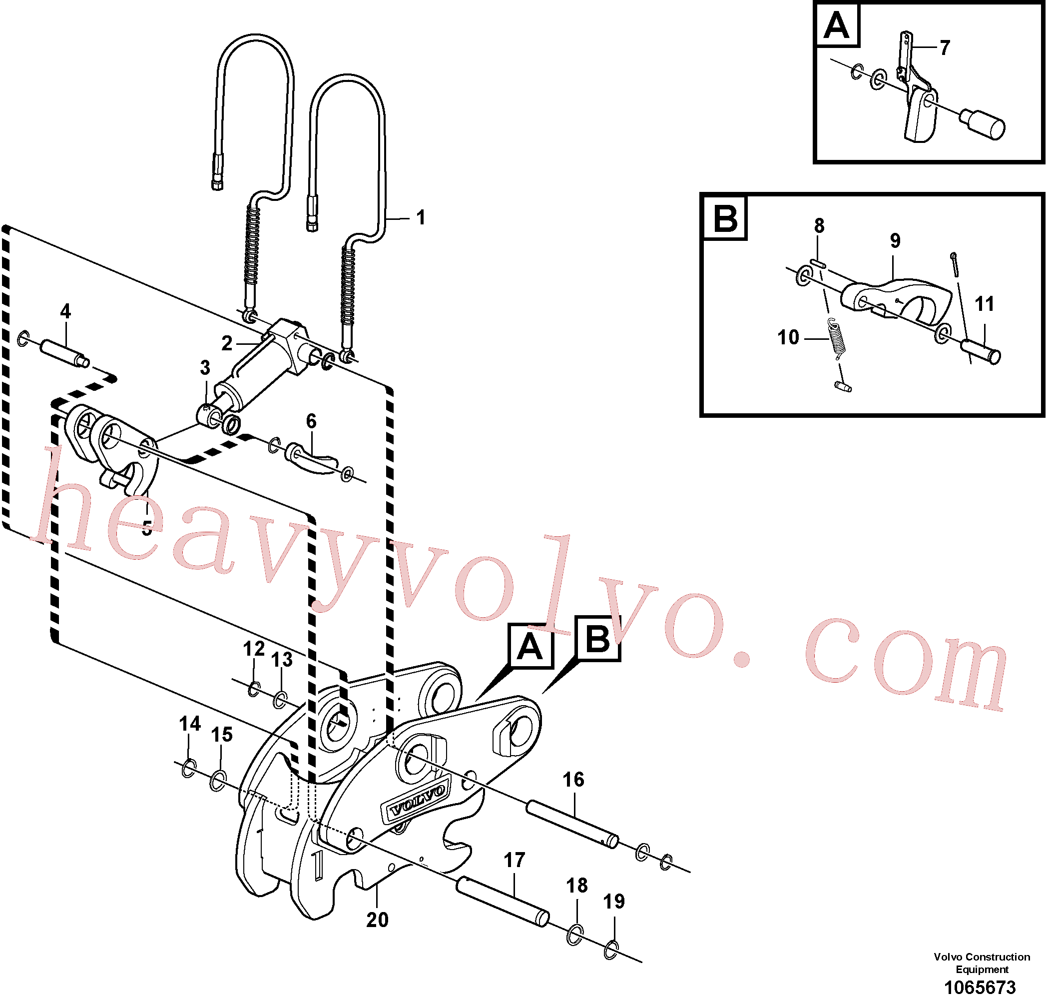 VOE17464321 for Volvo Attachment bracket, quickfit(1065673 assembly)