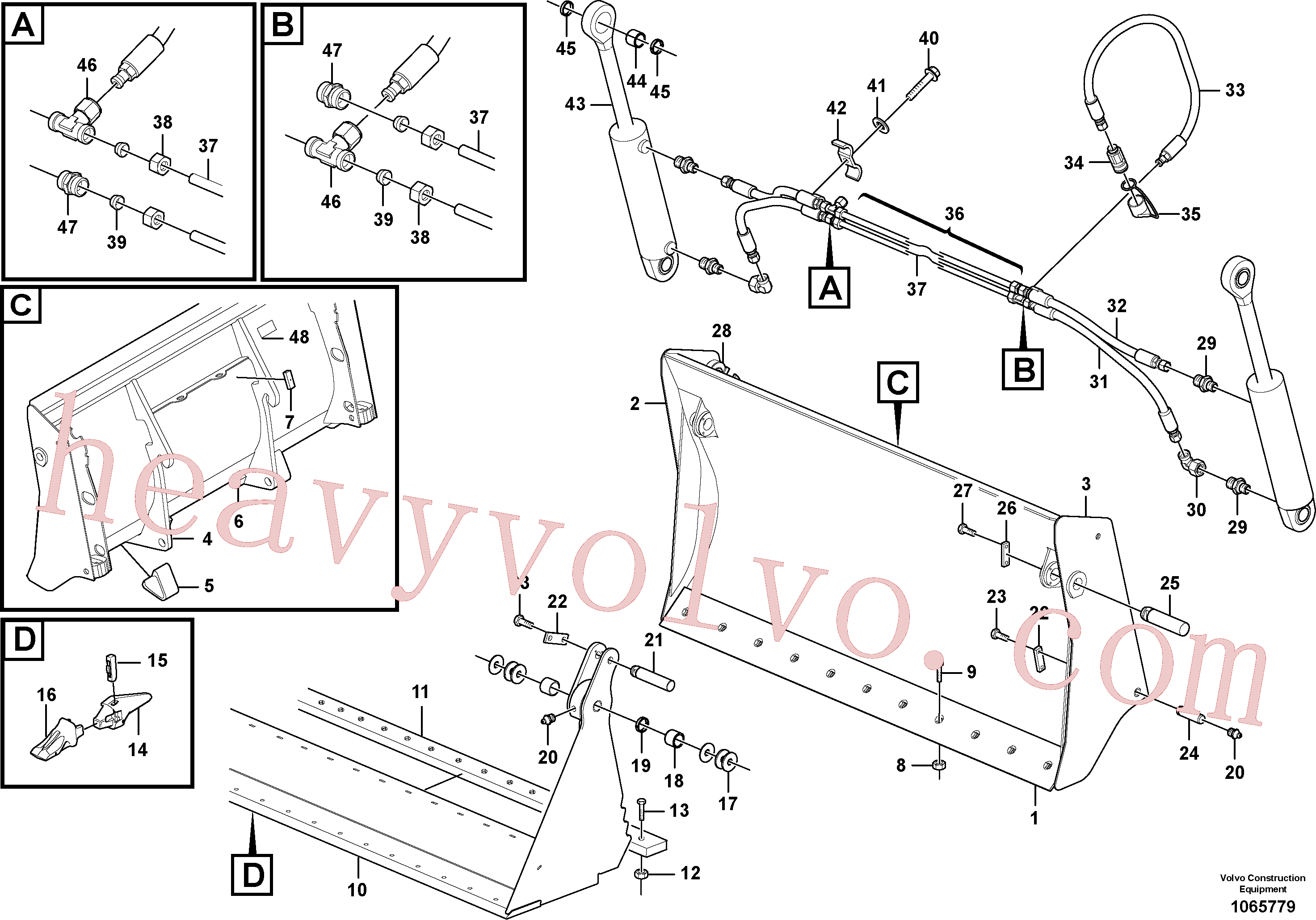 VOE15603422 for Volvo Combined bucket(1065779 assembly)