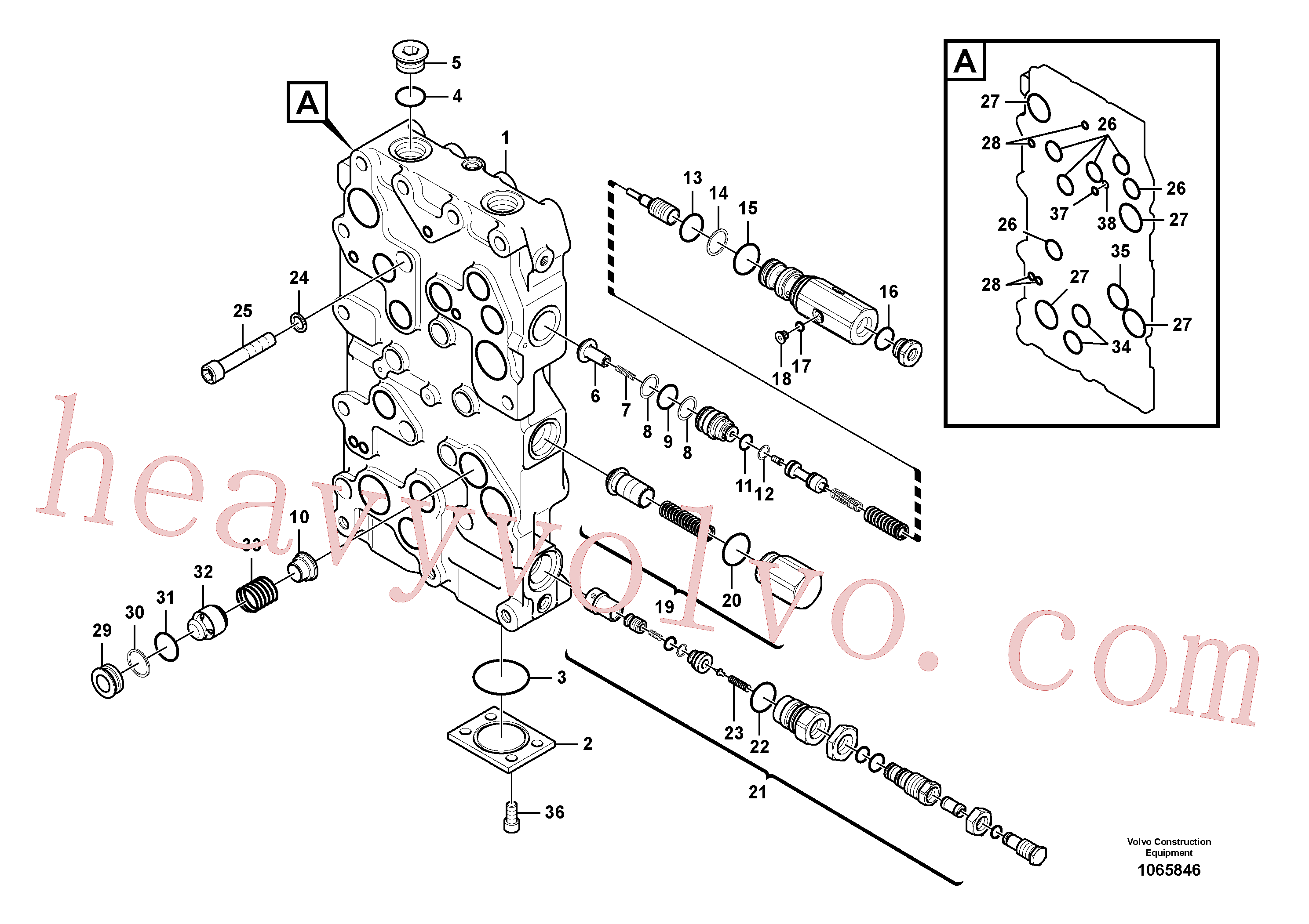 SA9511-12015 for Volvo Main control valve(1065846 assembly)