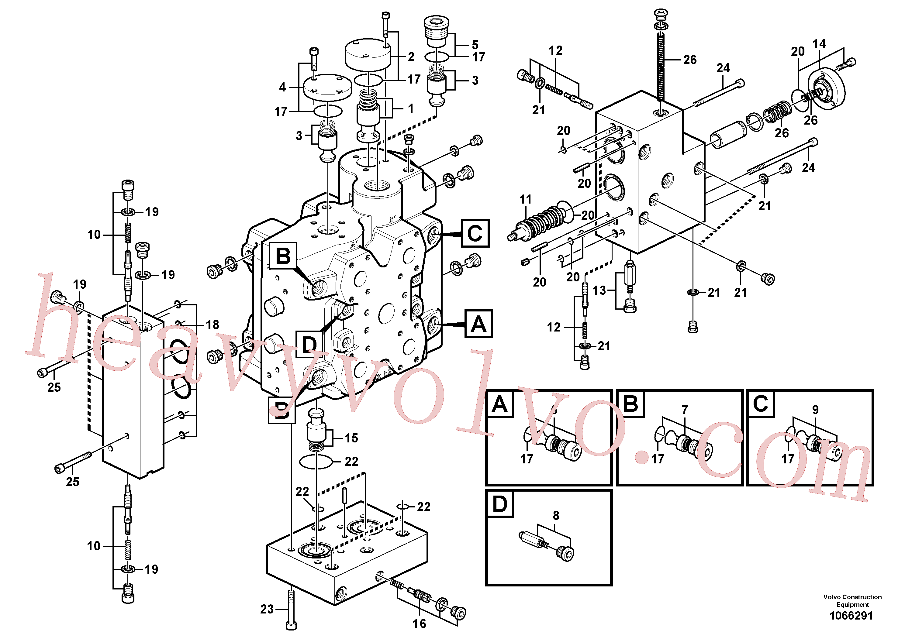 VOE15016962 for Volvo Control valve(1066291 assembly)