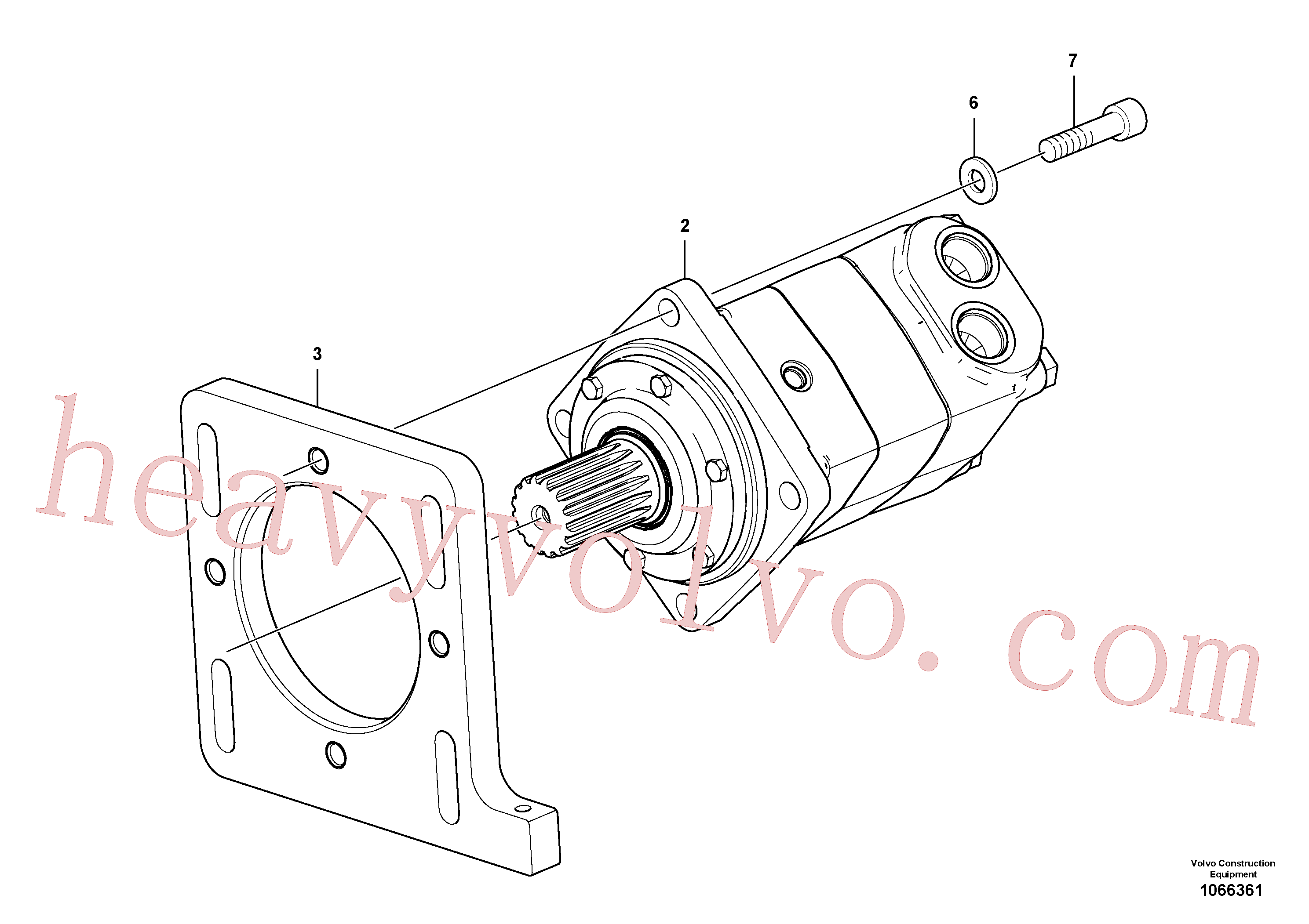 VOE12778545 for Volvo Conveyor Motor Assembly(1066361 assembly)