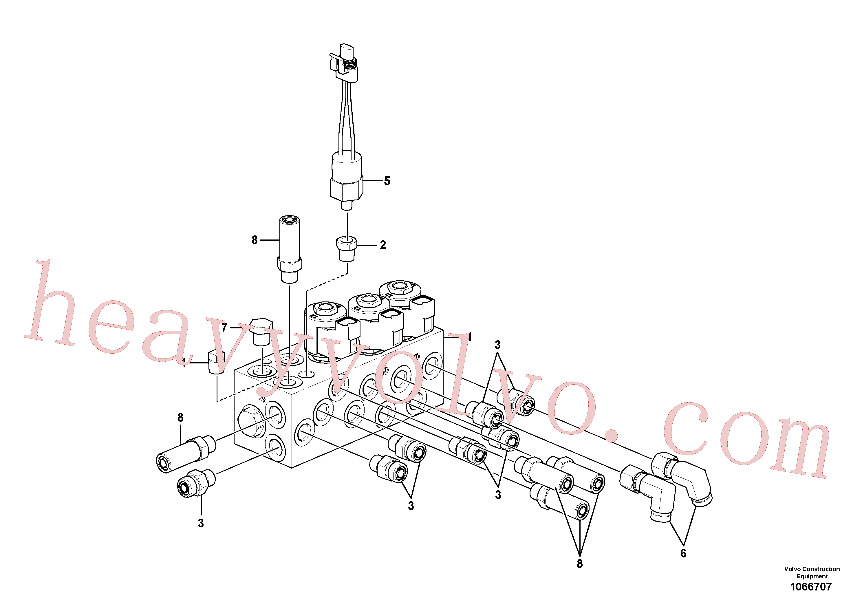 VOE15144116 for Volvo Pilot Line Manifold Assembly(1066707 assembly)