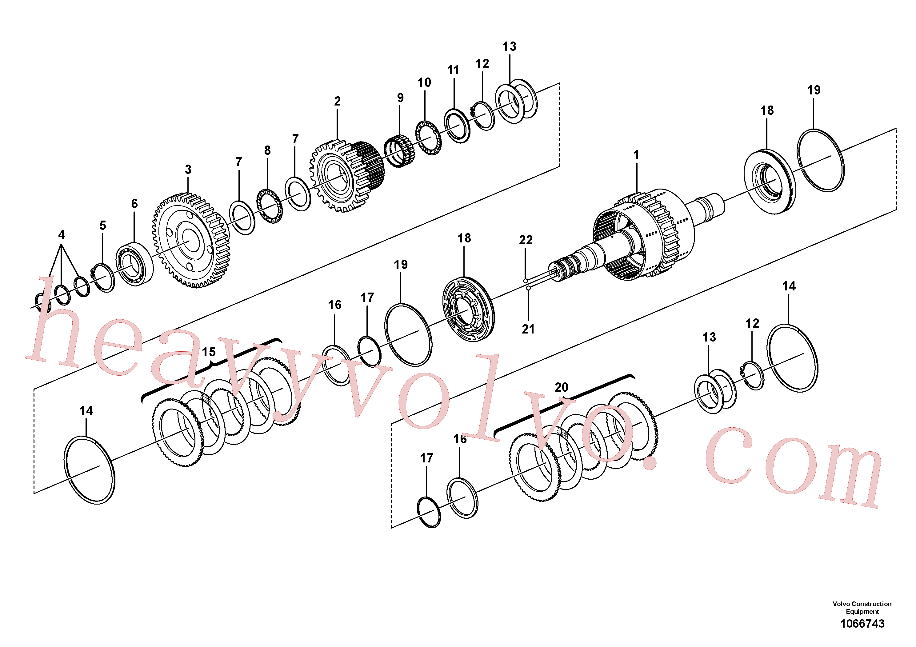 VOE11037179 for Volvo Hydraulic clutch, reverse / 2nd speed(1066743 assembly)