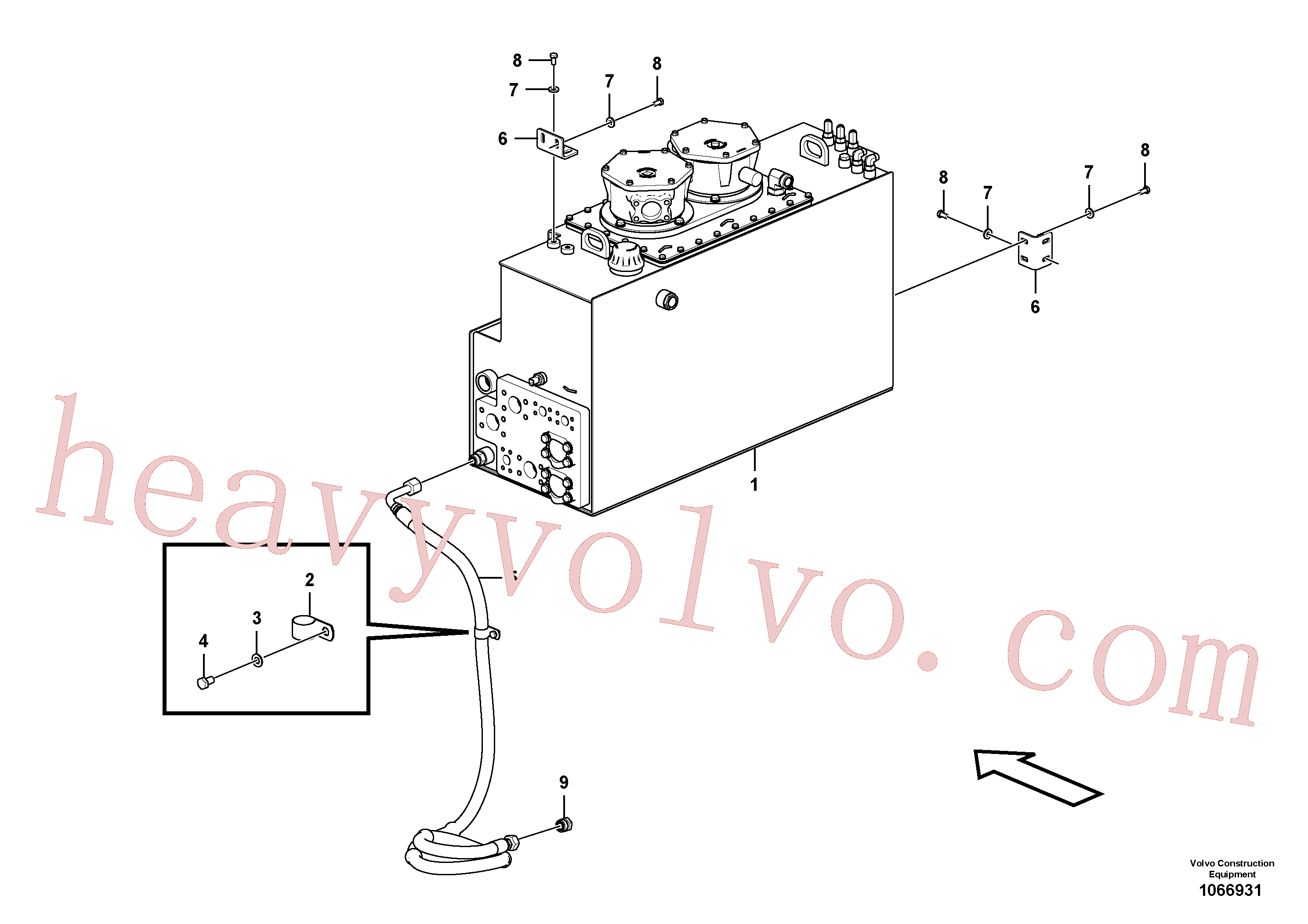 VOE935652 for Volvo Hydraulic Tank Installation(1066931 assembly)