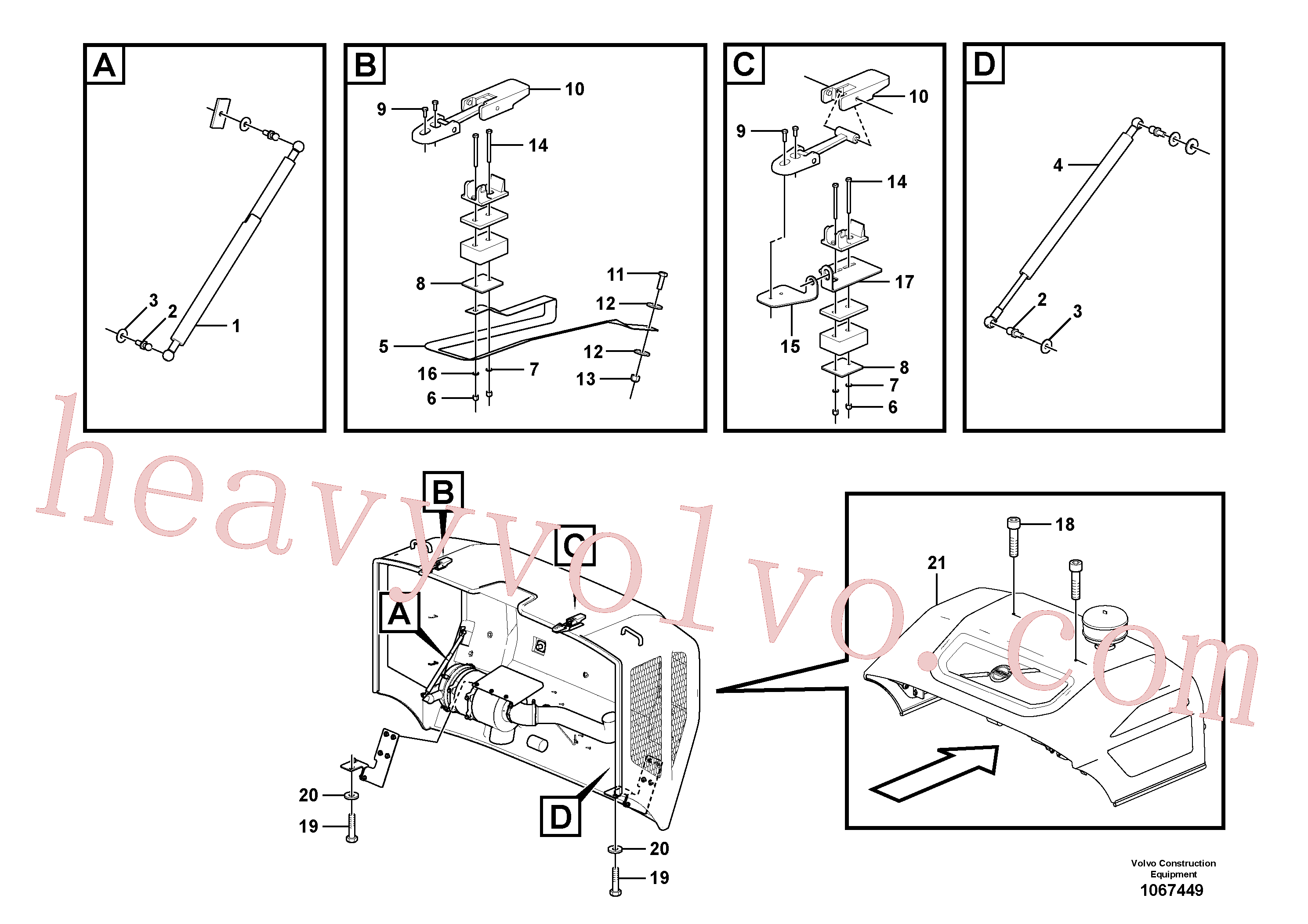 RM96713185 for Volvo Engine hood(1067449 assembly)