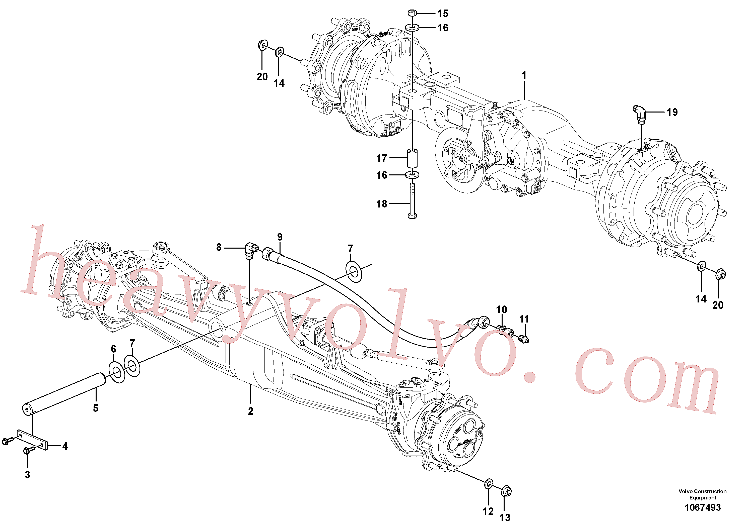 VOE4601318 for Volvo Planet axles with fitting parts(1067493 assembly)