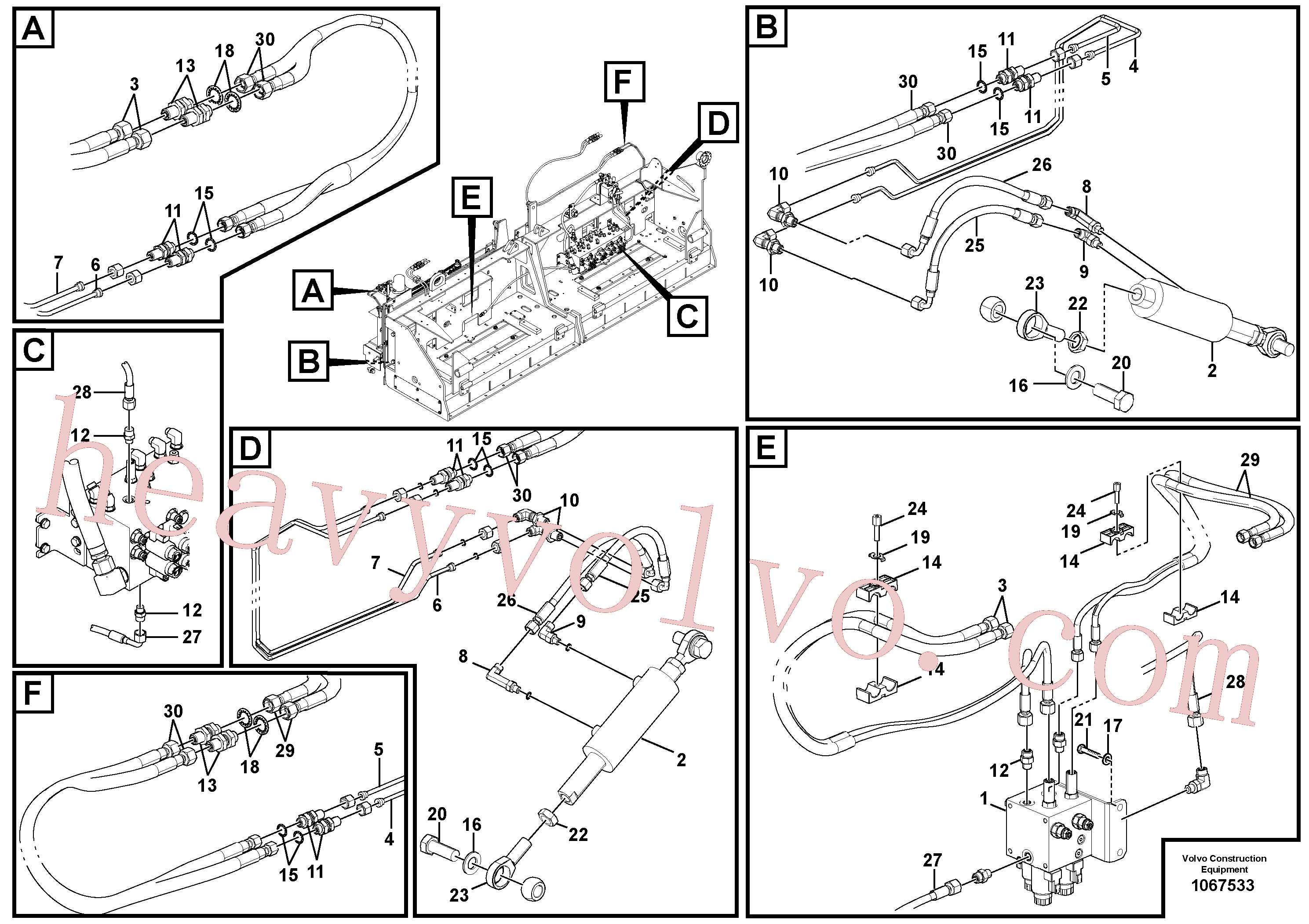 RM20188645 for Volvo Hydraulic installation(1067533 assembly)