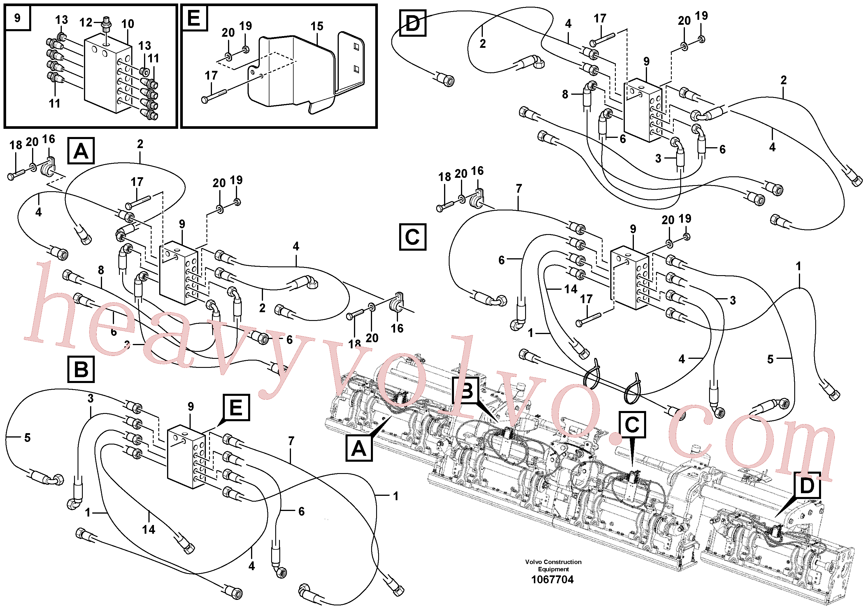 RM54701313 for Volvo Screed lubrication for basic and extendable screed(1067704 assembly)