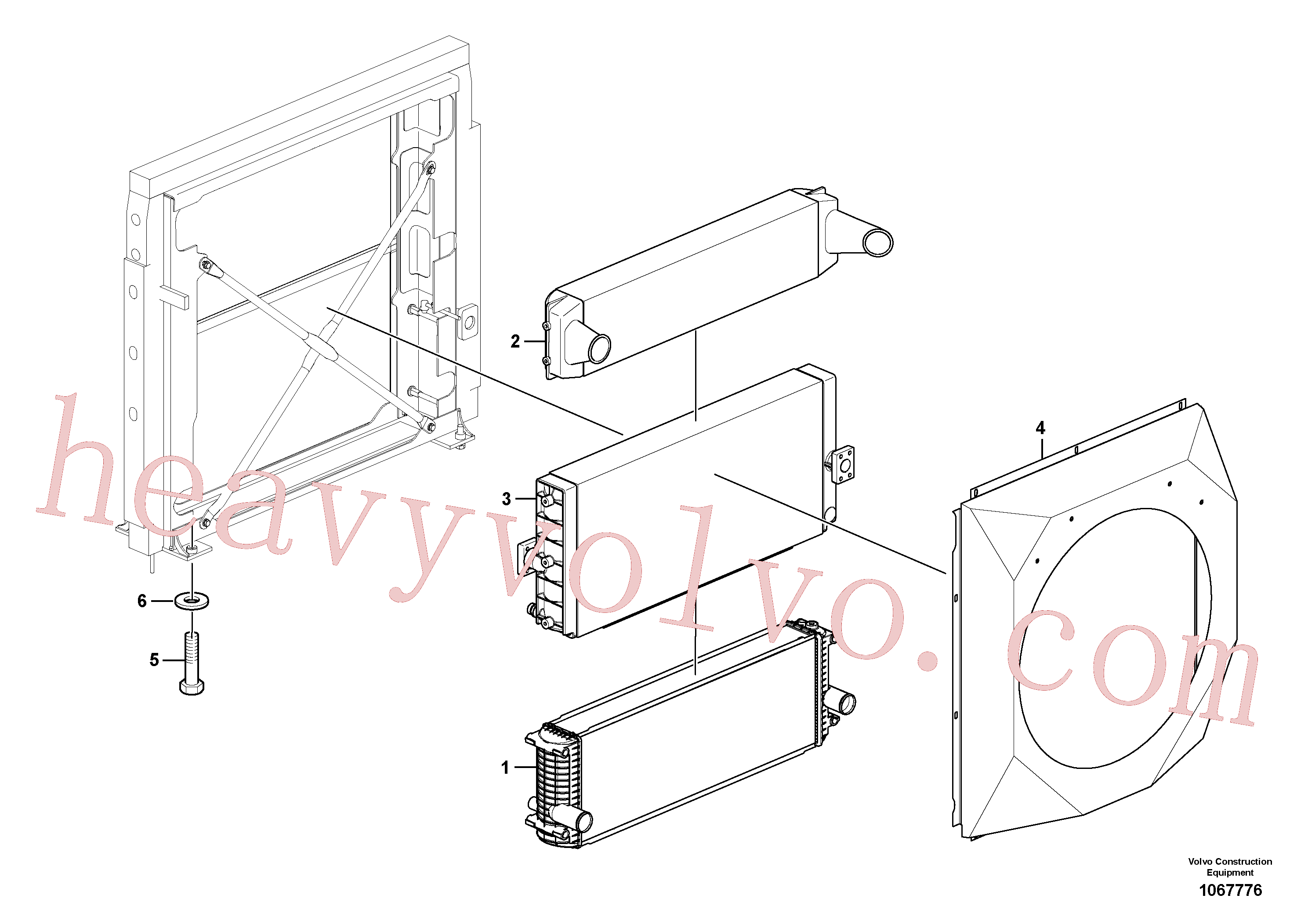 VOE978937 for Volvo Radiator, Cooling system(1067776 assembly)