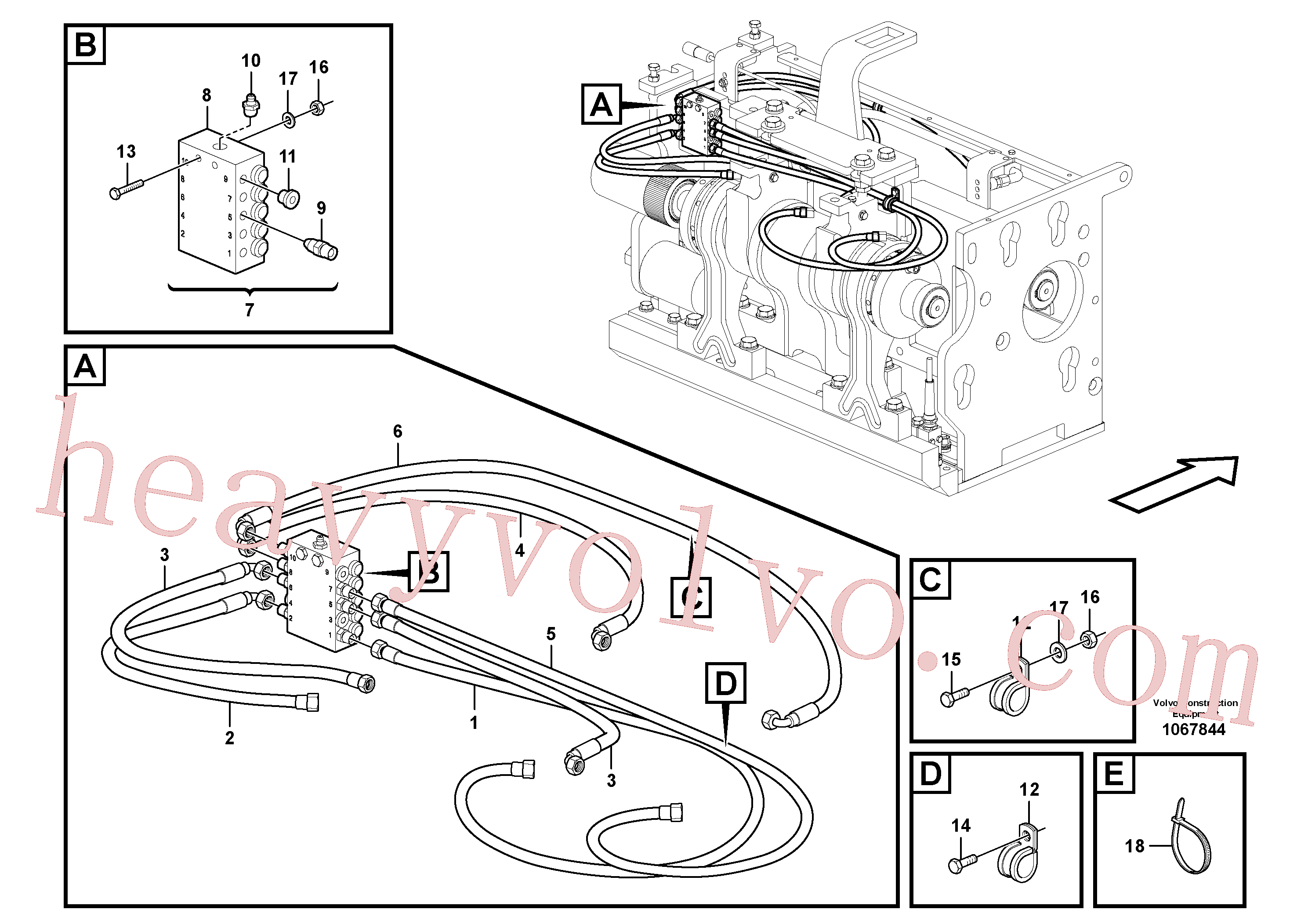 RM54701313 for Volvo Lubrication for extension(1067844 assembly)