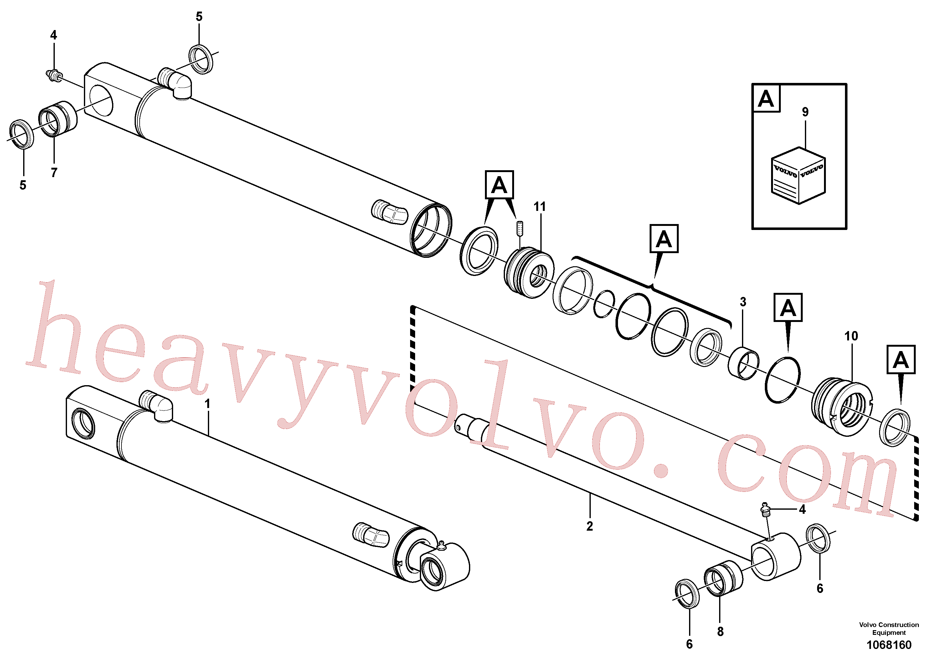 VOE15078193 for Volvo Bucket cylinder(1068160 assembly)